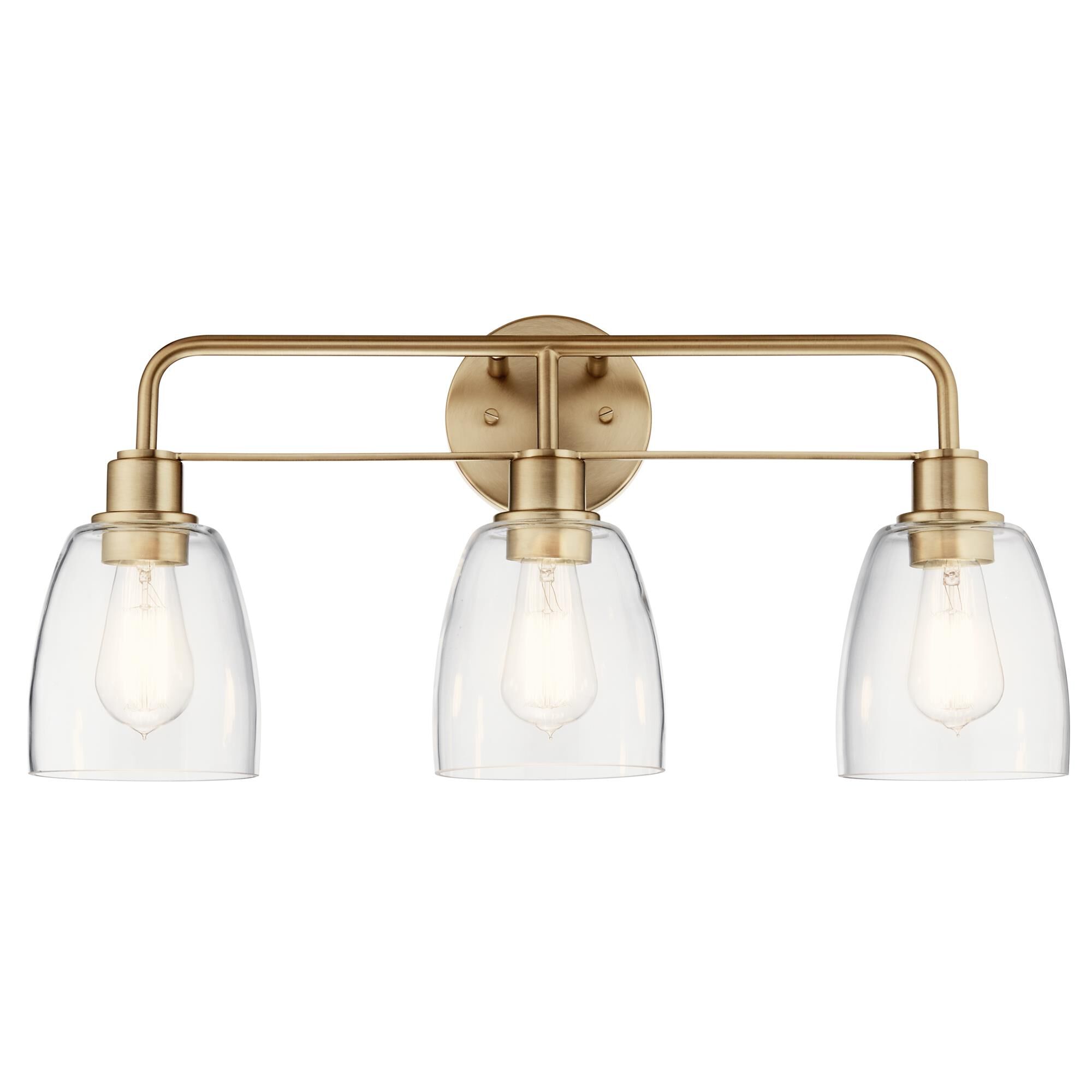 Shown in Champagne Bronze finish and Clear glass