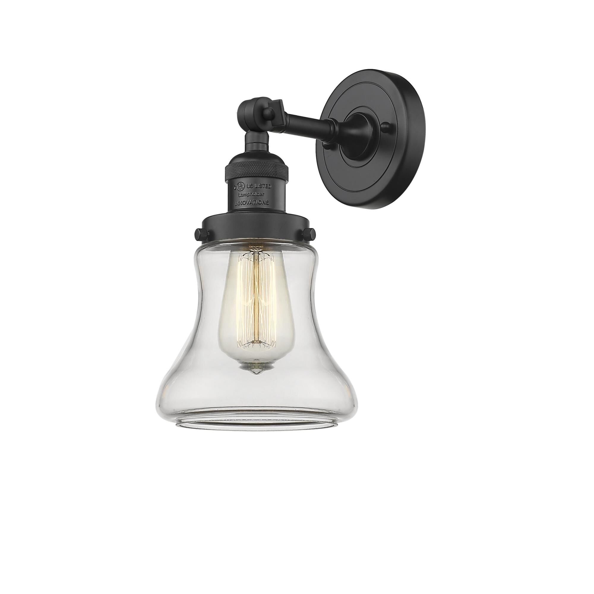 Shown in Matte Black finish and Clear glass