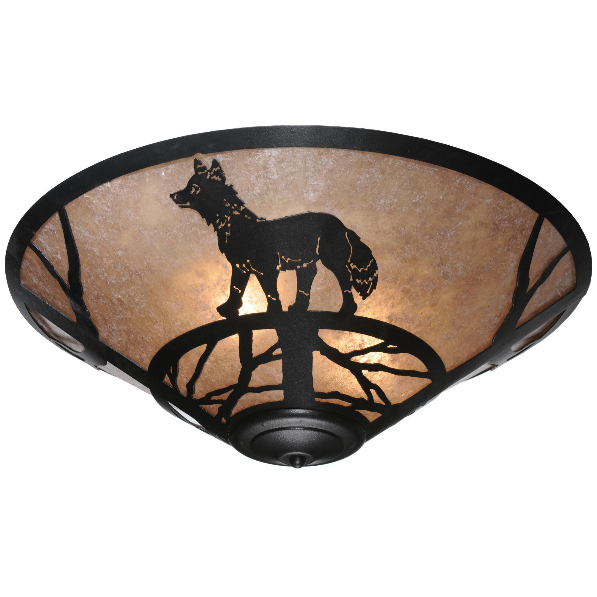 Fox On The Loose 22 Inch 3 Light Flush Mount by Meyda Lighting