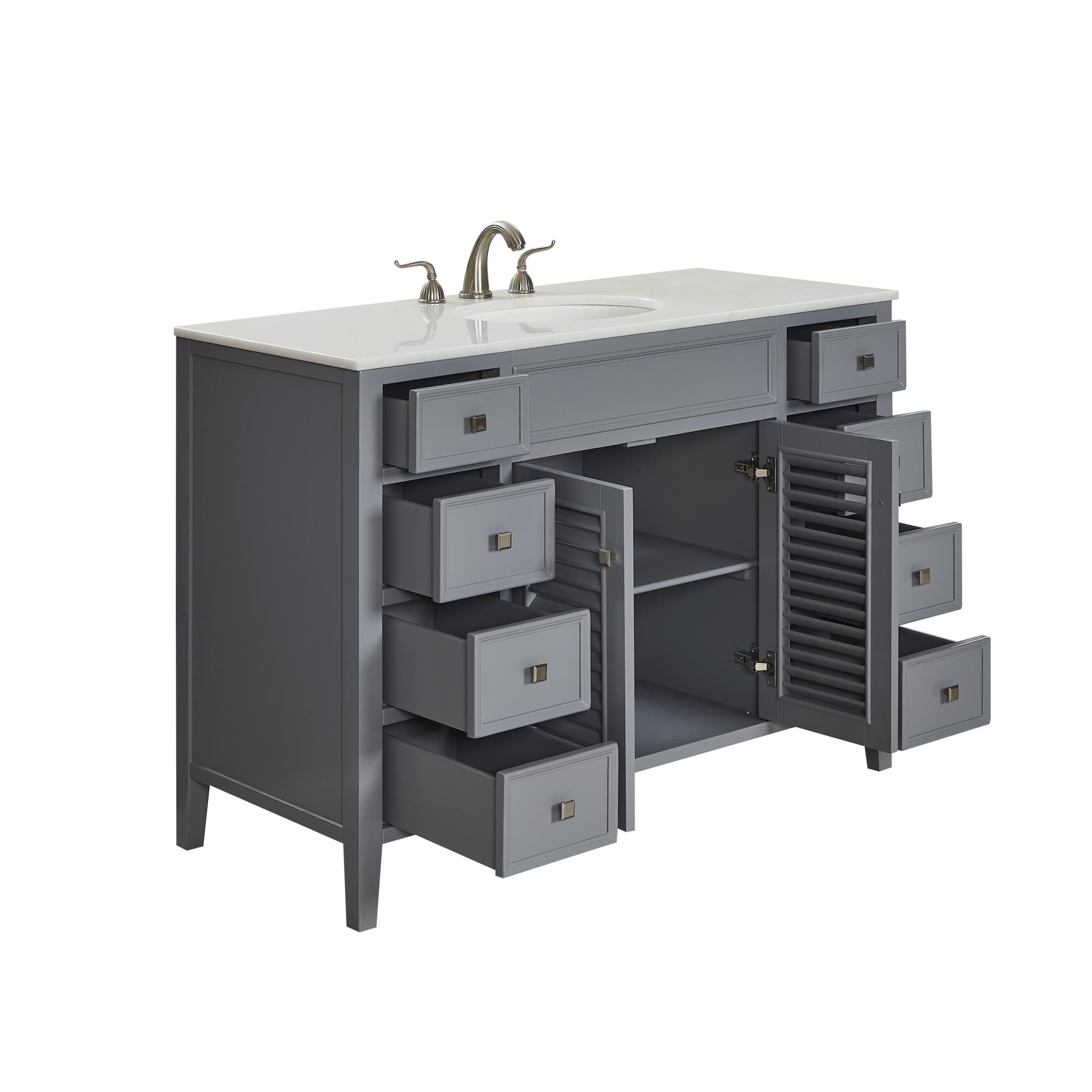 Shown in Grey finish