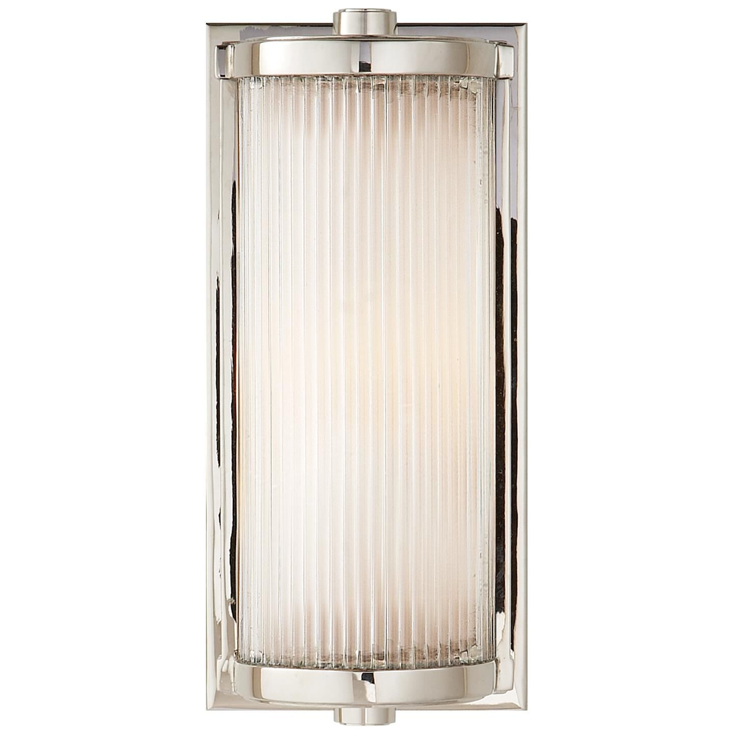 Shown in Polished Nickel finish and Frosted glass