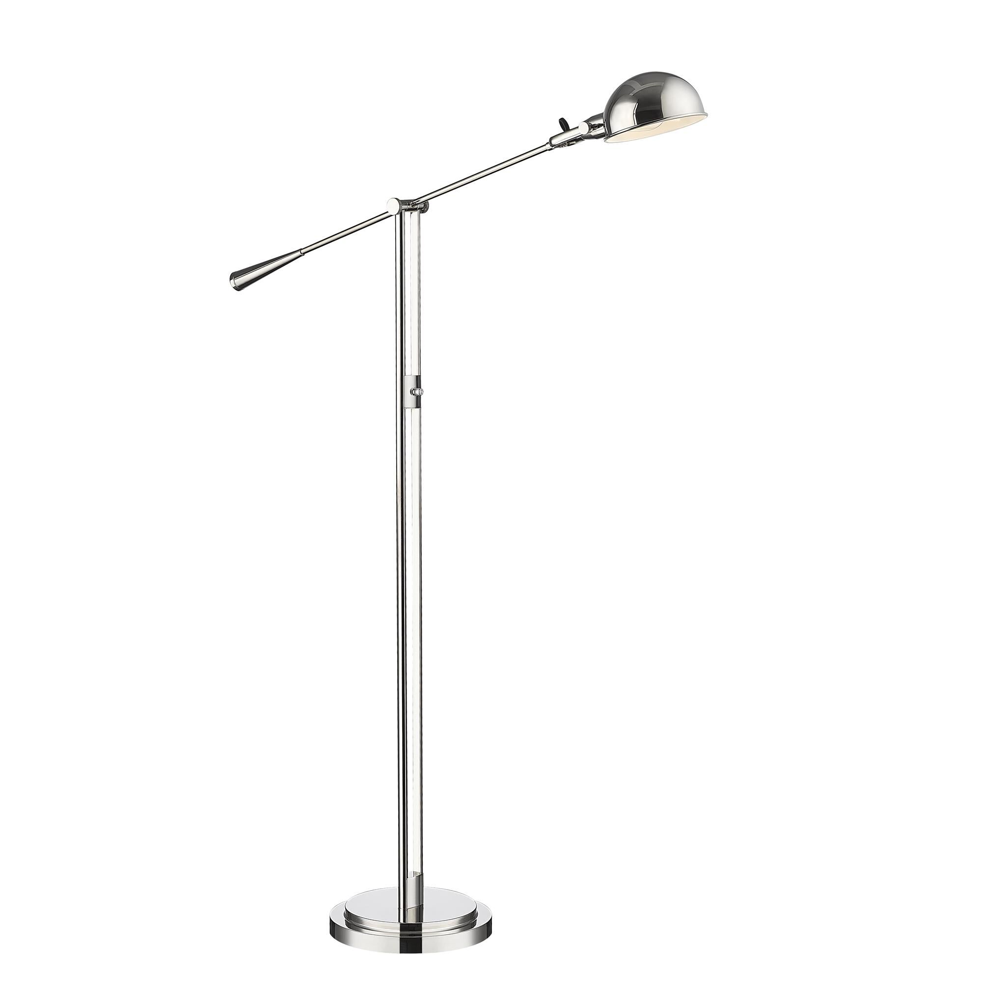 Shown in Polished Nickel finish and Polished Nickel glass and Polished Nickel shade