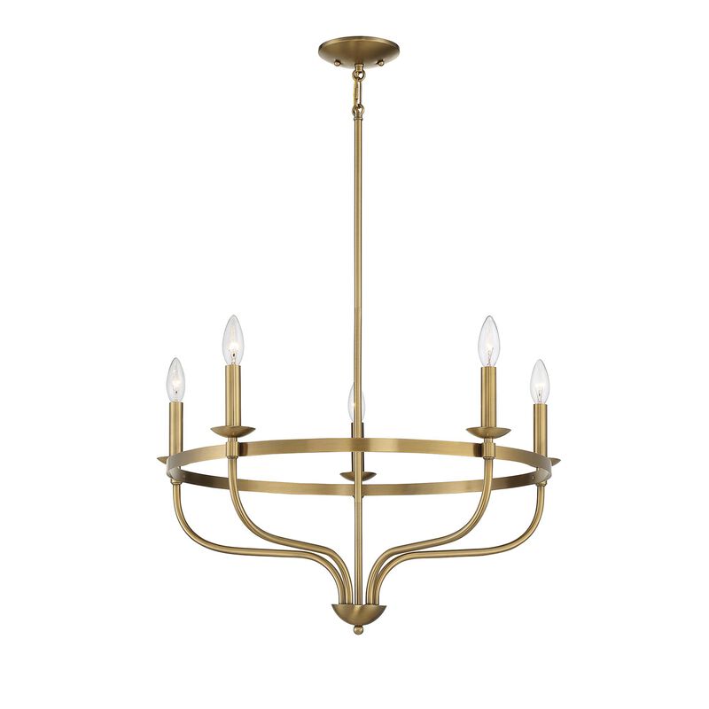 26 Inch 5 Light LED Chandelier by Meridian Lighting