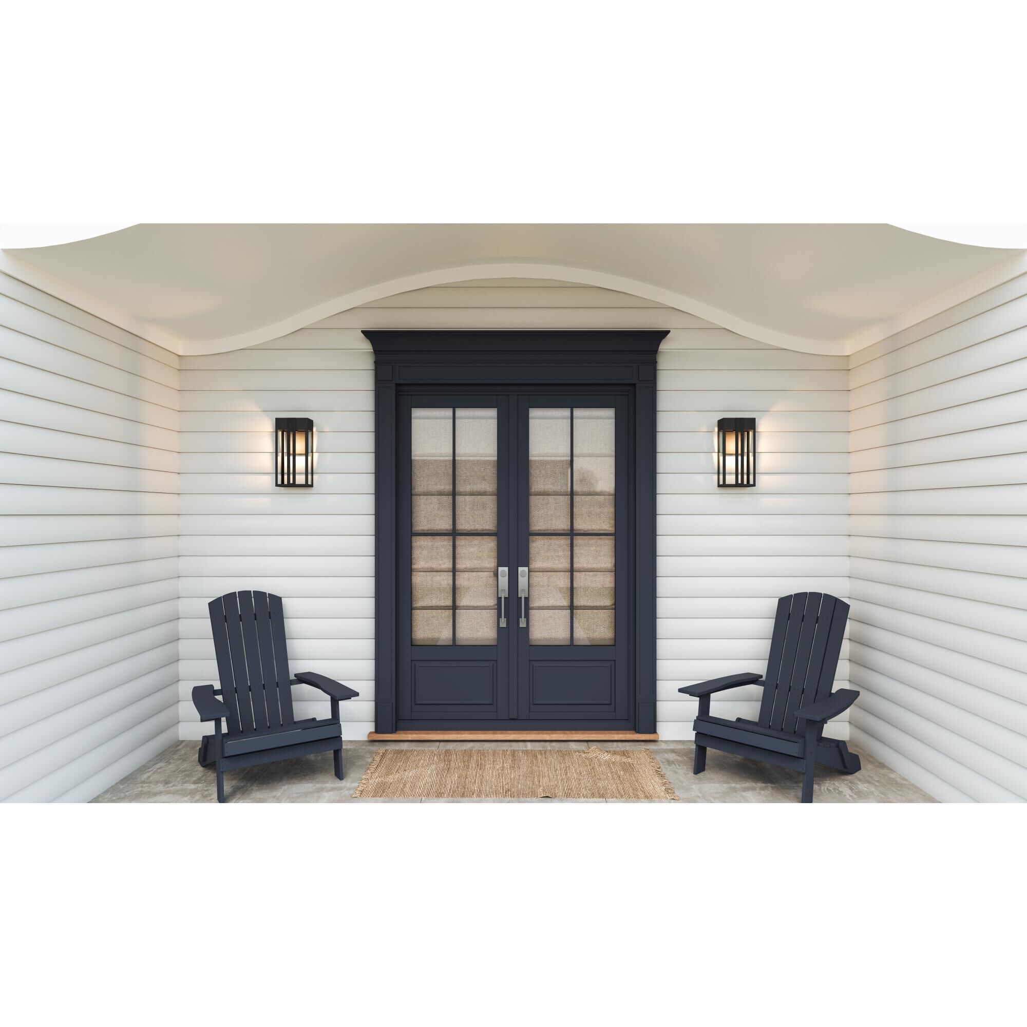 Shown in Matte Black finish and Clear, Clear Tempered glass