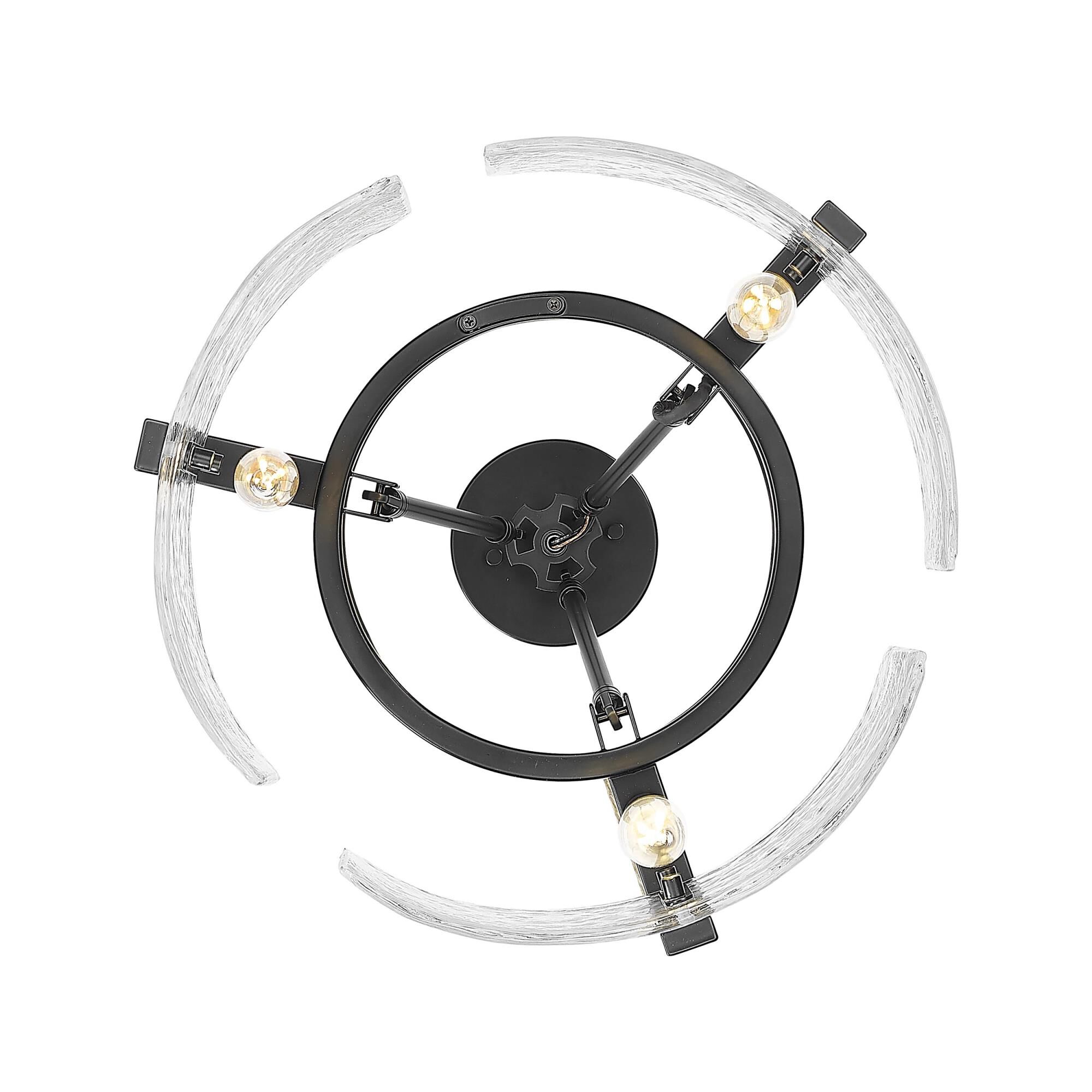 Aenon 17 Inch Semi Flush Mount by Golden Lighting