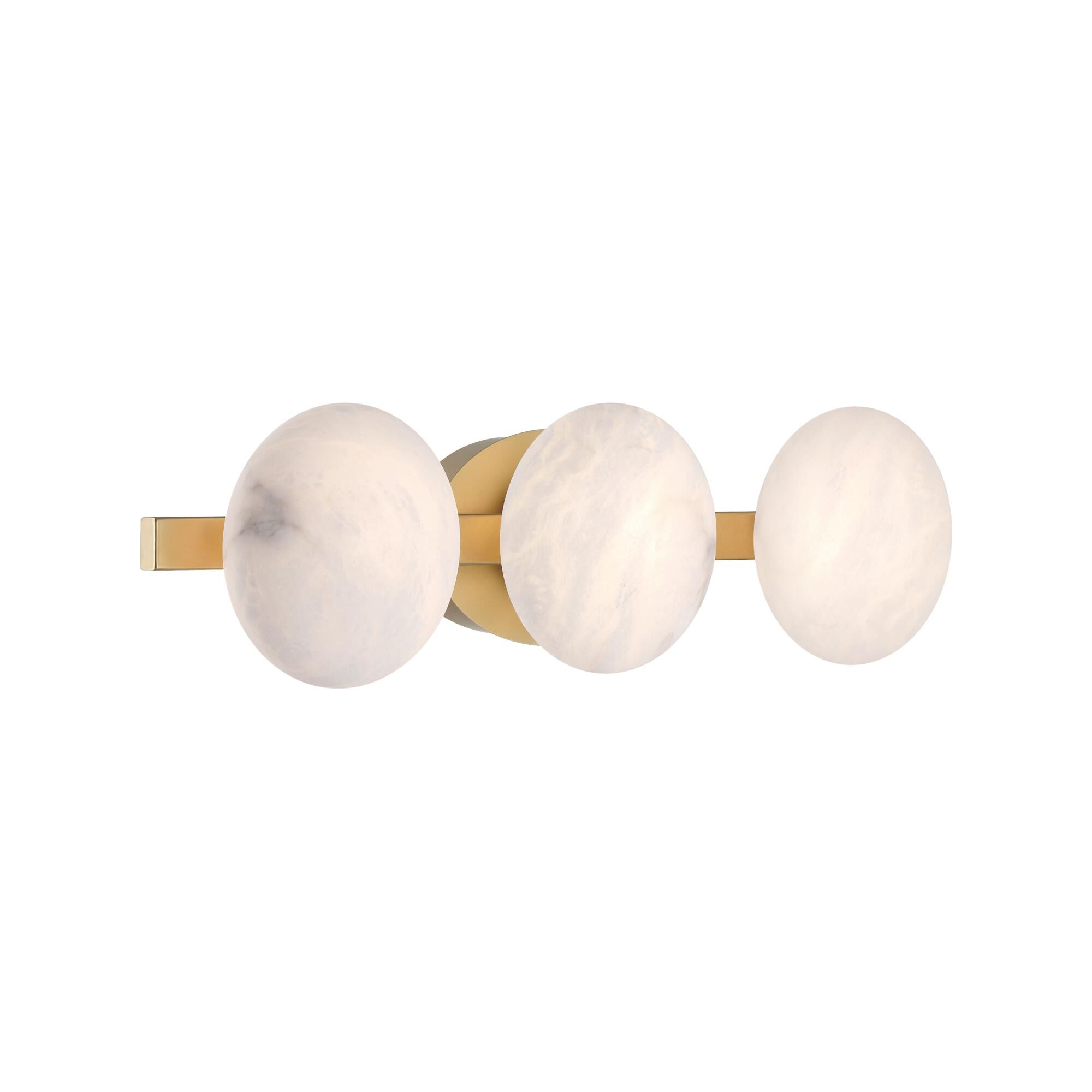 Shown in Lily Gold finish and White glass and Alabaster Stone shade