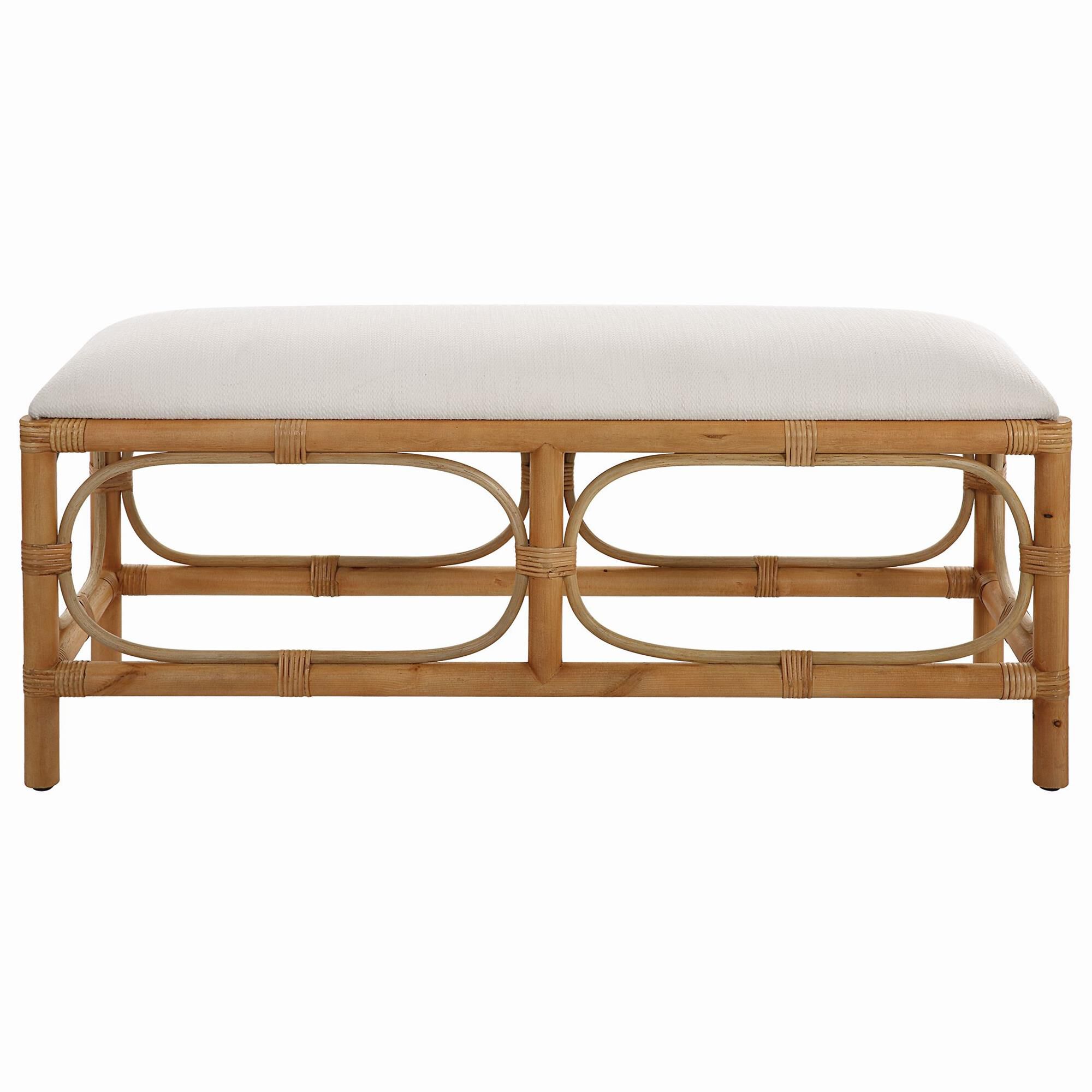 Shown in Rattan With White Cushion finish