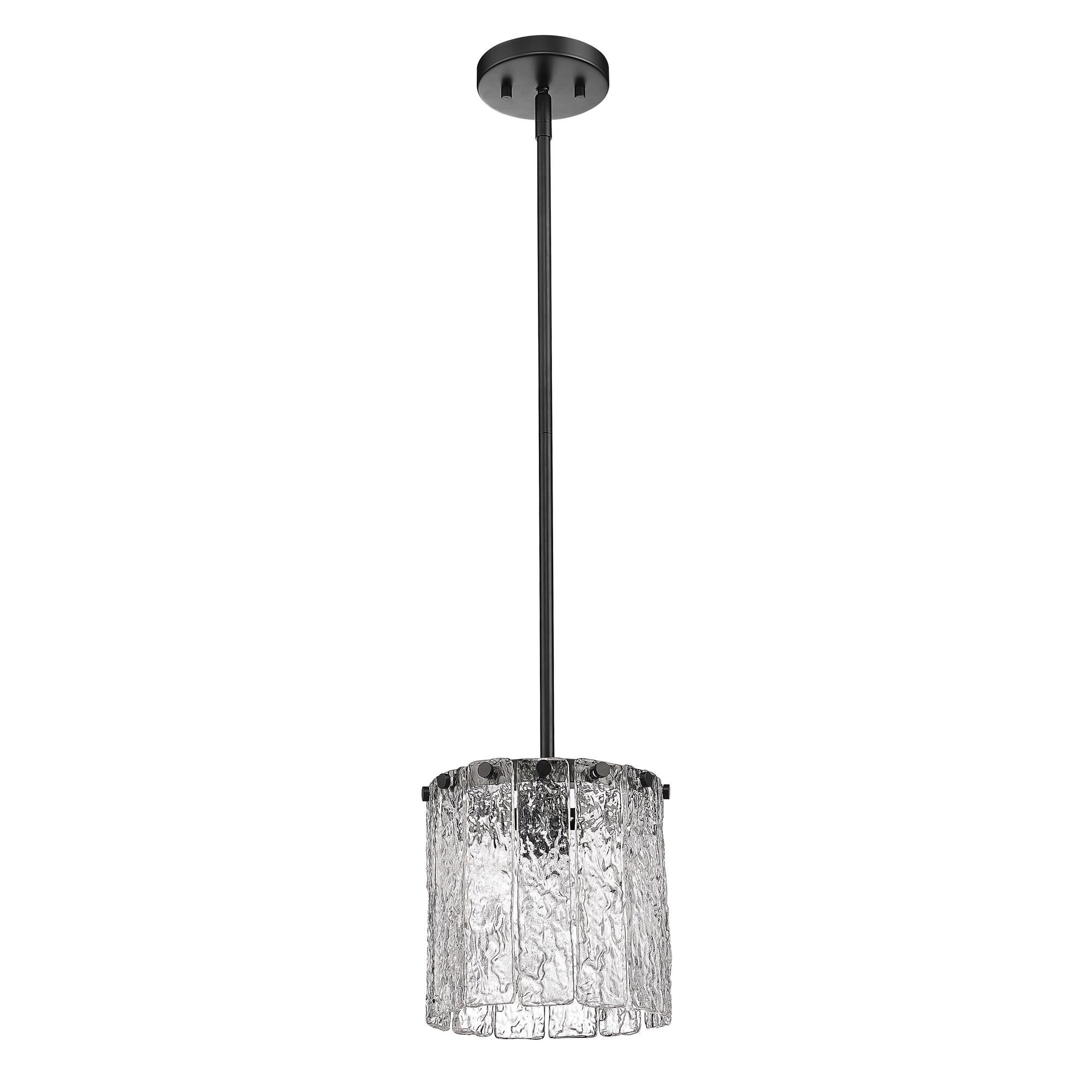 Shown in Matte Black finish and Clear glass