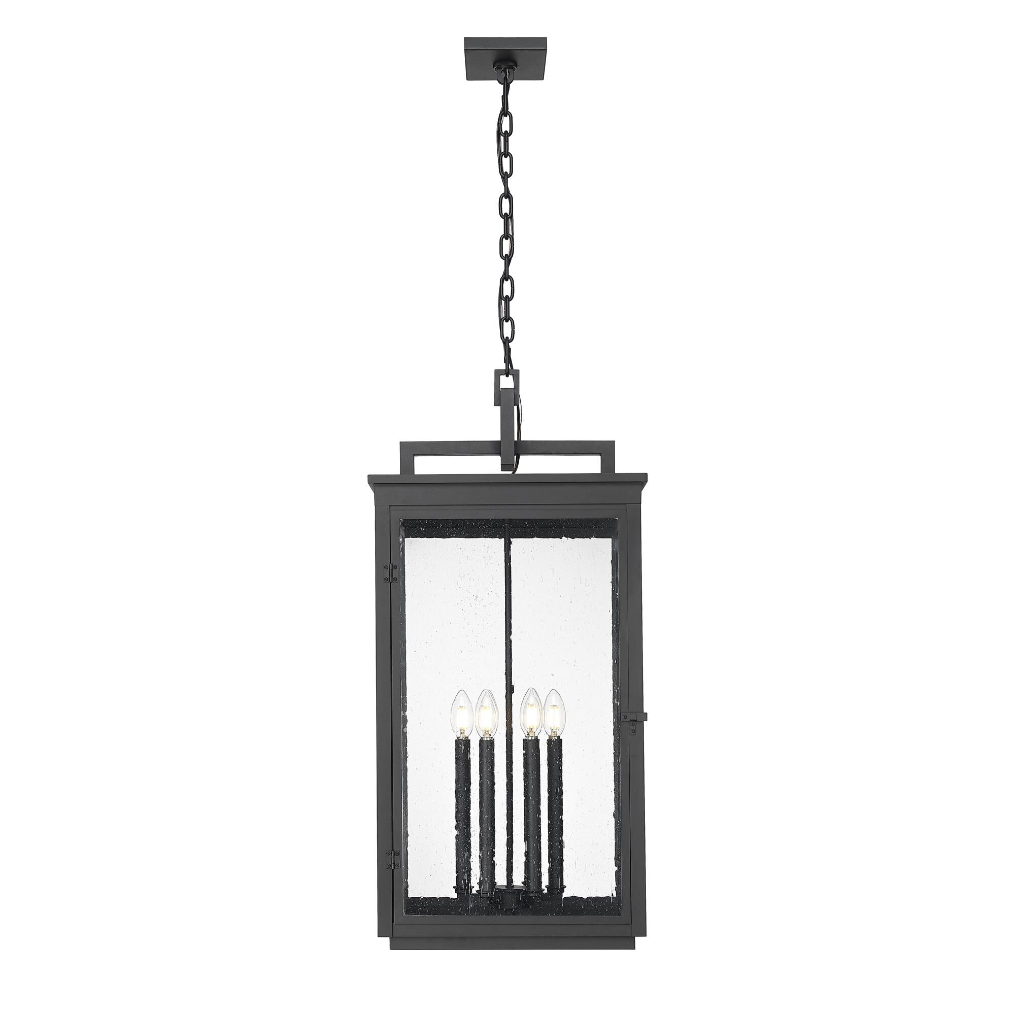 Shown in Sand Black finish and Clear Seedy glass and Clear Seedy shade