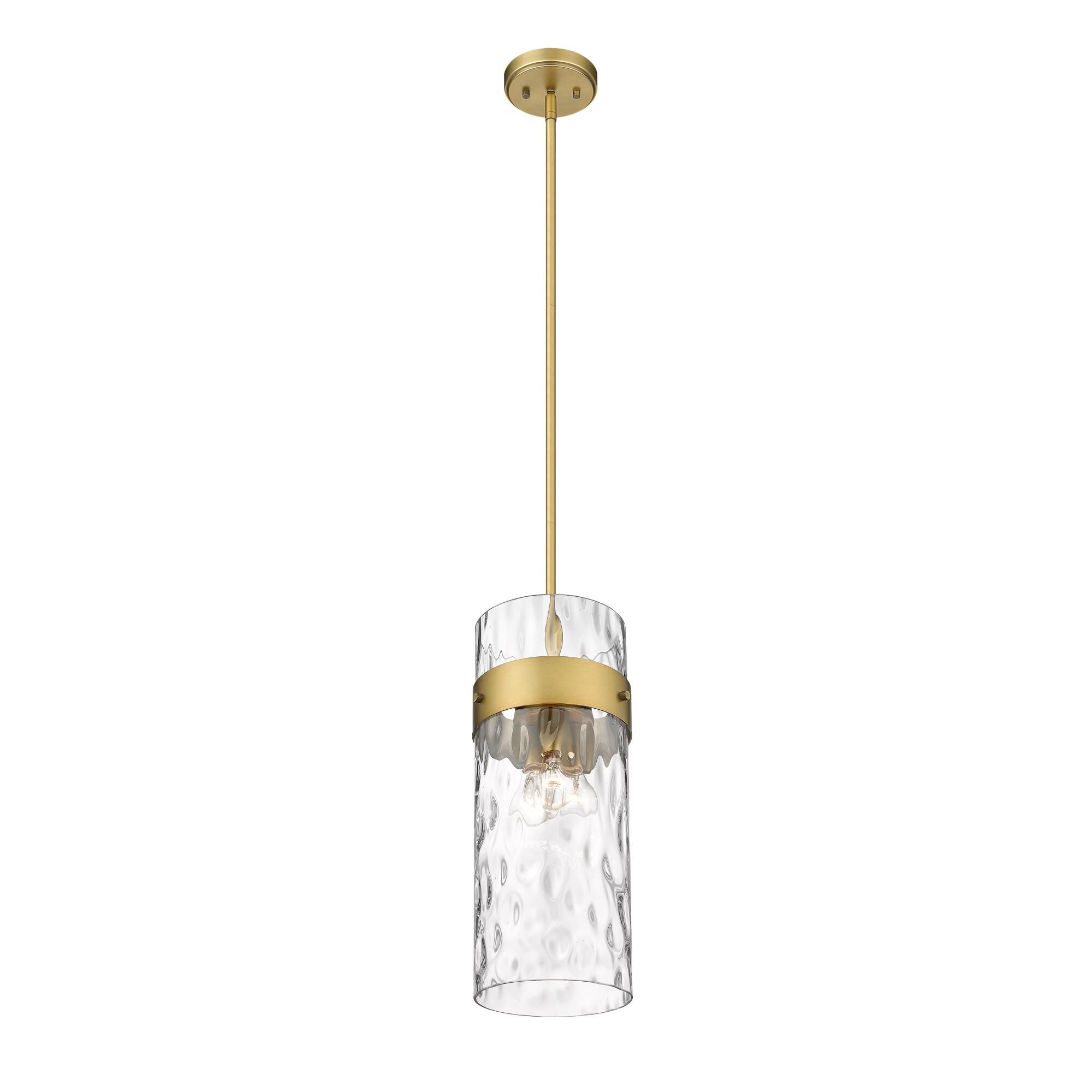 Shown in Rubbed Brass finish and Glass shade