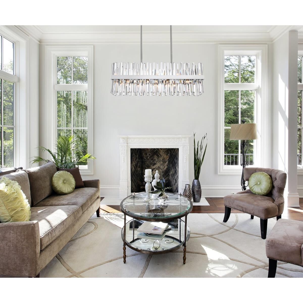 Serephina 36 Inch 20 Light Linear Suspension Light by Elegant Lighting