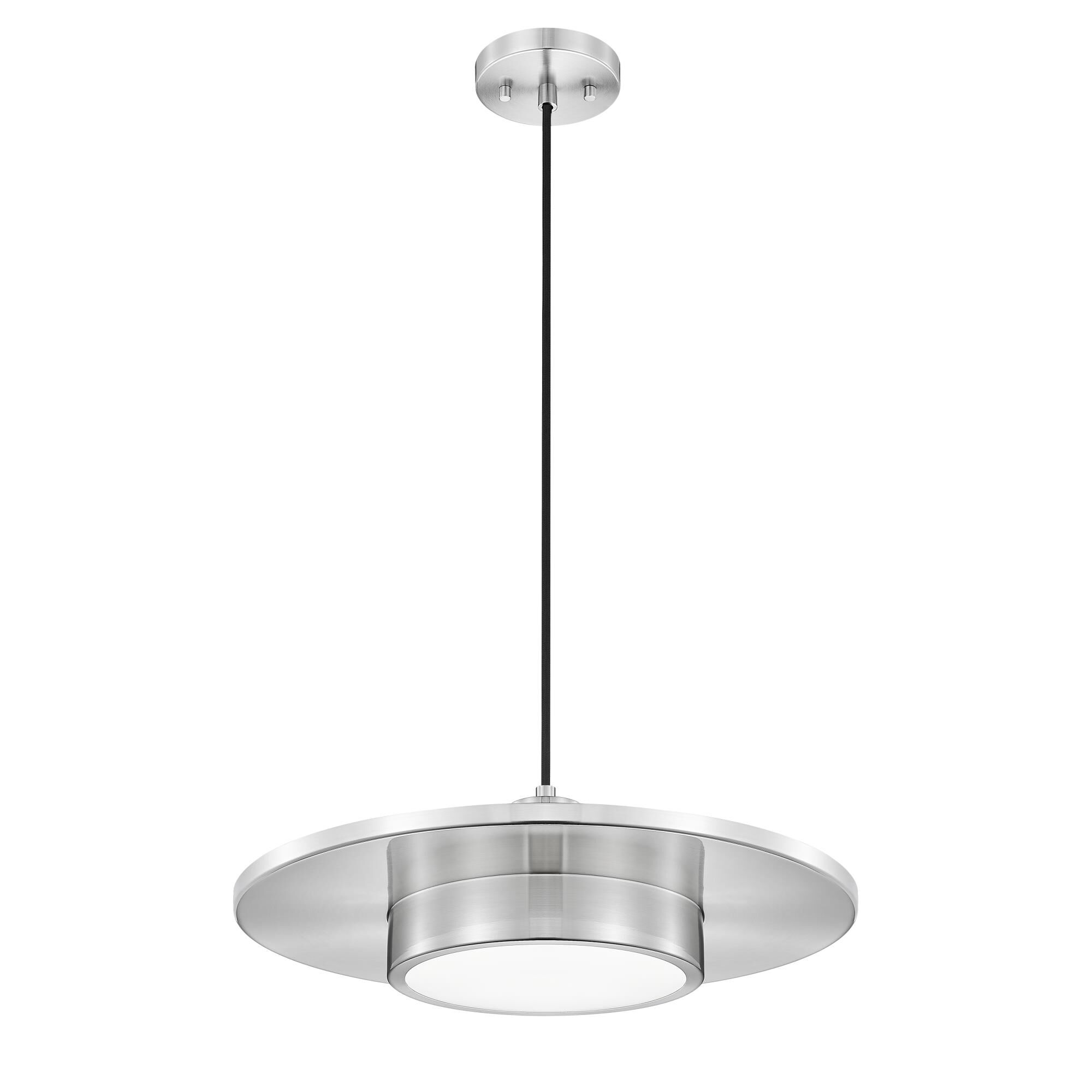 Shown in Brushed Nickel finish and Frosted glass