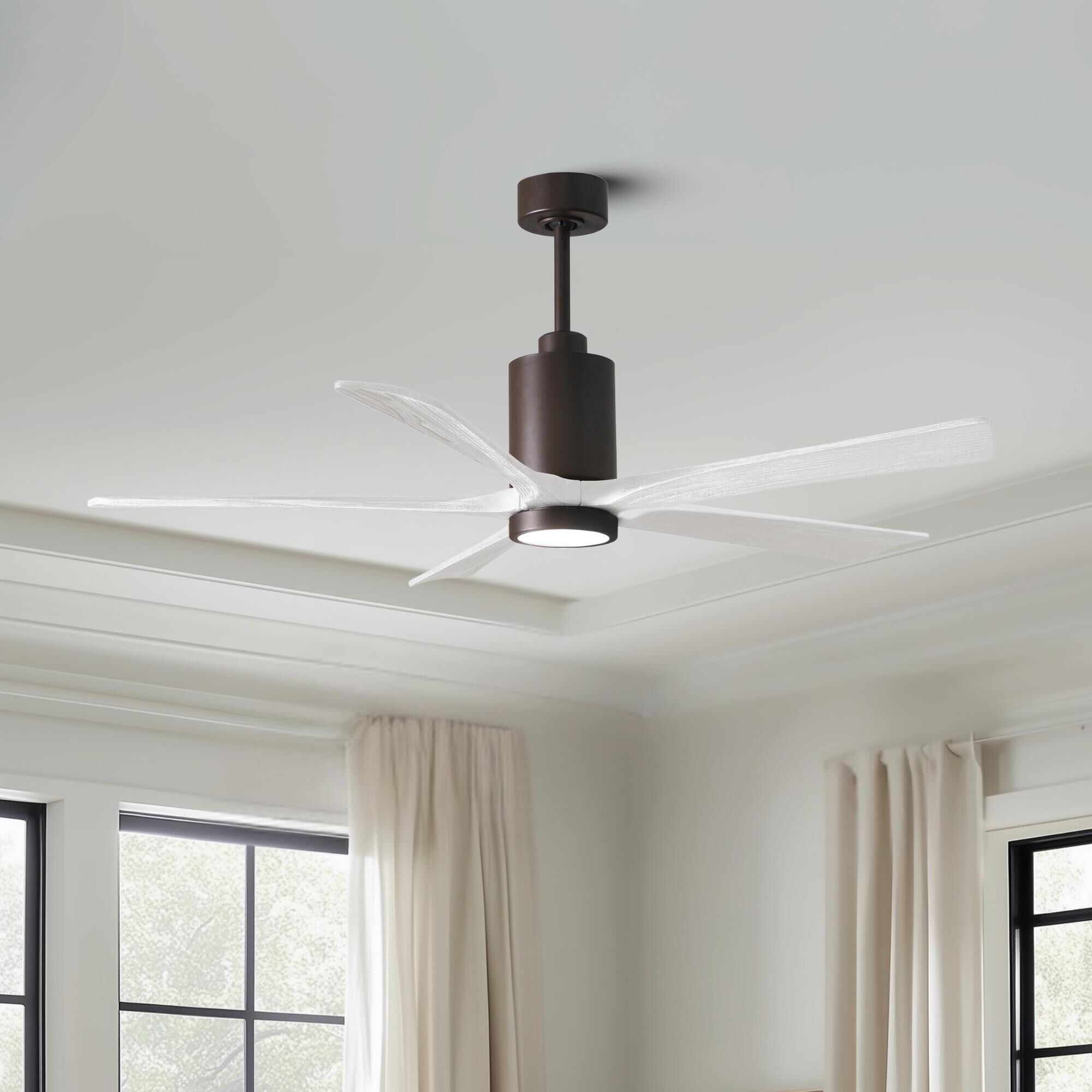 Patricia 60 Inch Ceiling Fan with Light Kit by Matthews Fan Company