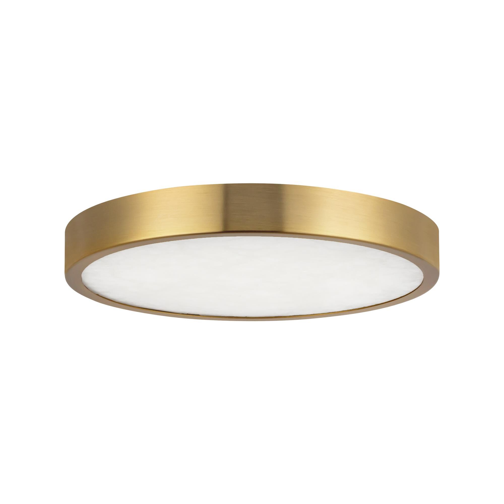 Shown in Brushed Gold finish and Alabaster glass