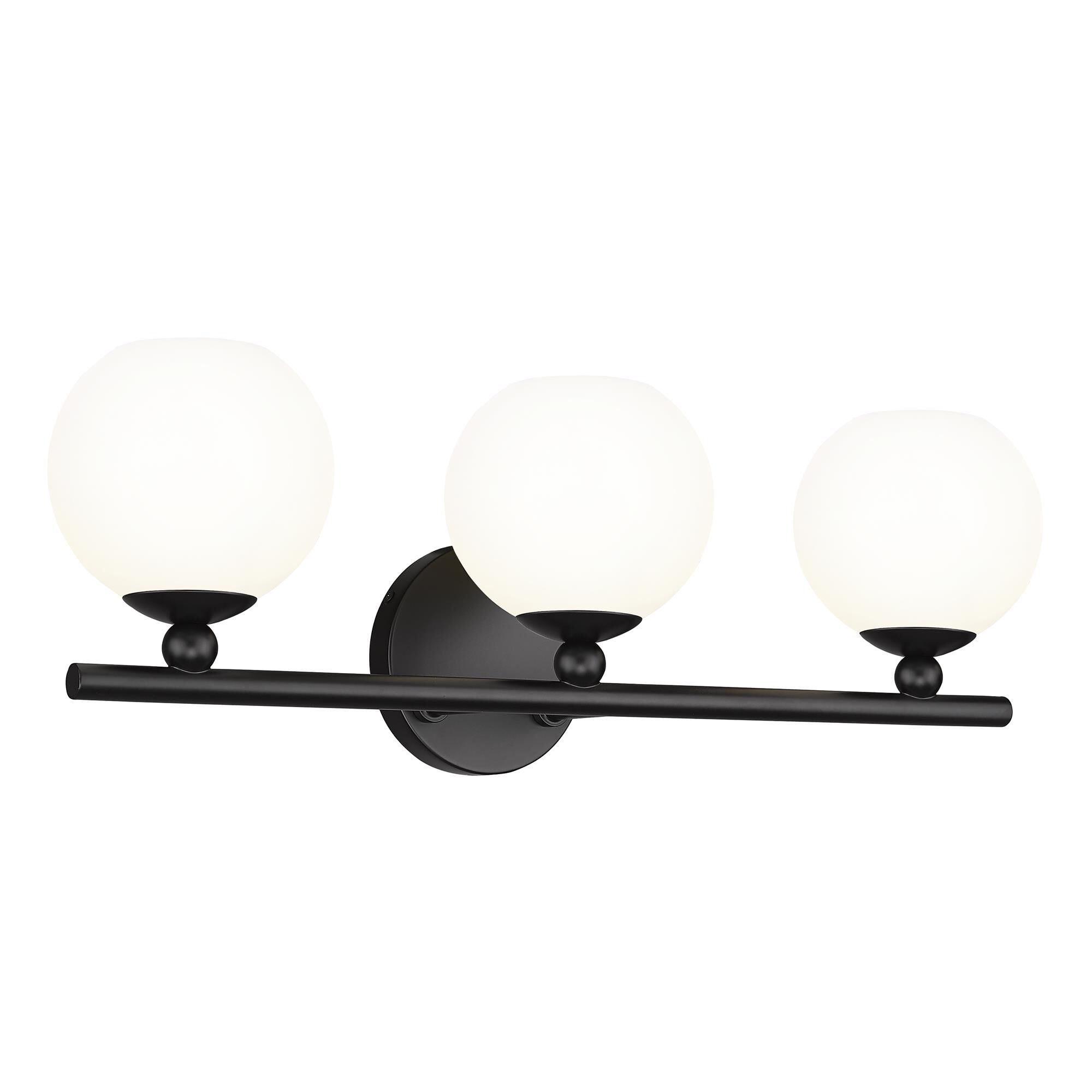 Shown in Matte Black finish and Opal Etched glass