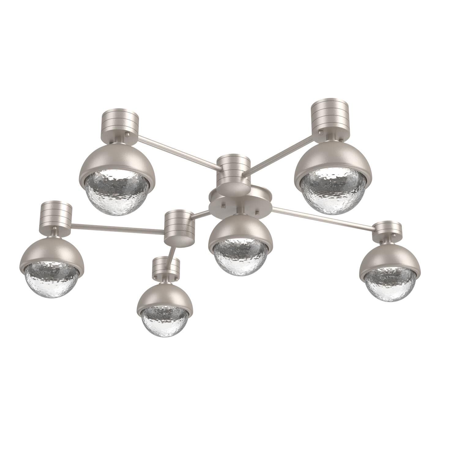 Shown in Beige Silver finish and Clear glass and Metal Shade Matching Finish accent