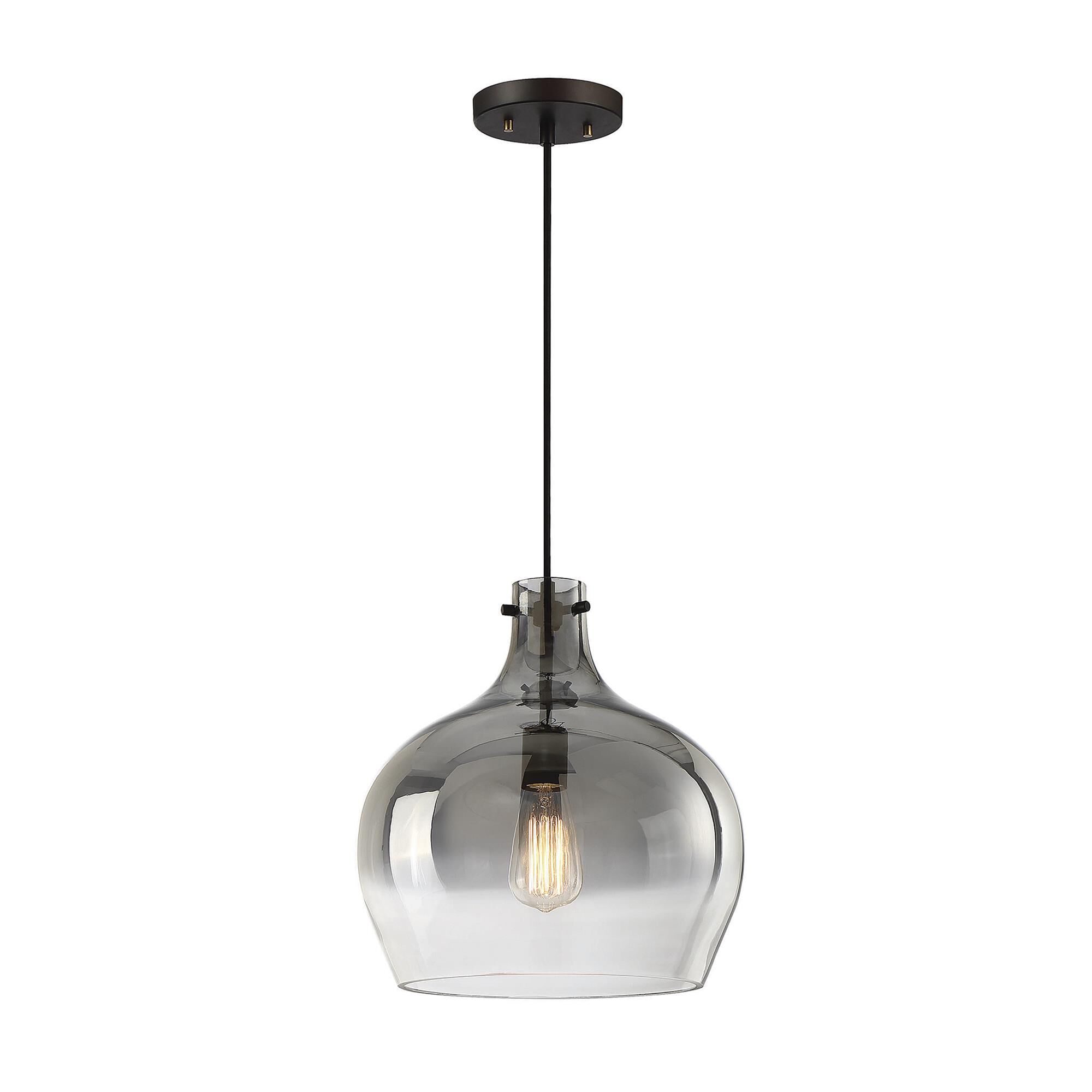 Shown in Oil Rubbed Bronze finish and Smoked Ombre glass