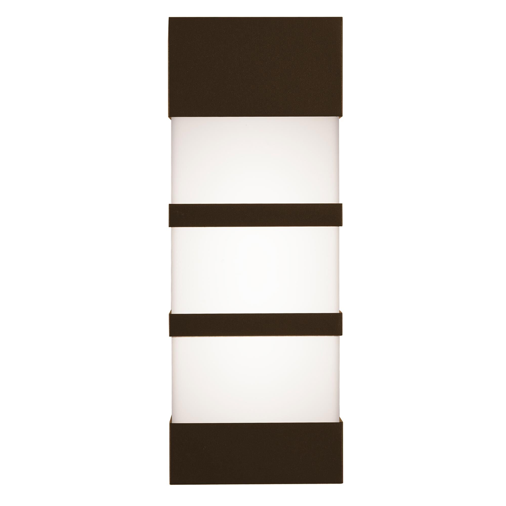 Shown in Bronze finish and White Acrylic glass