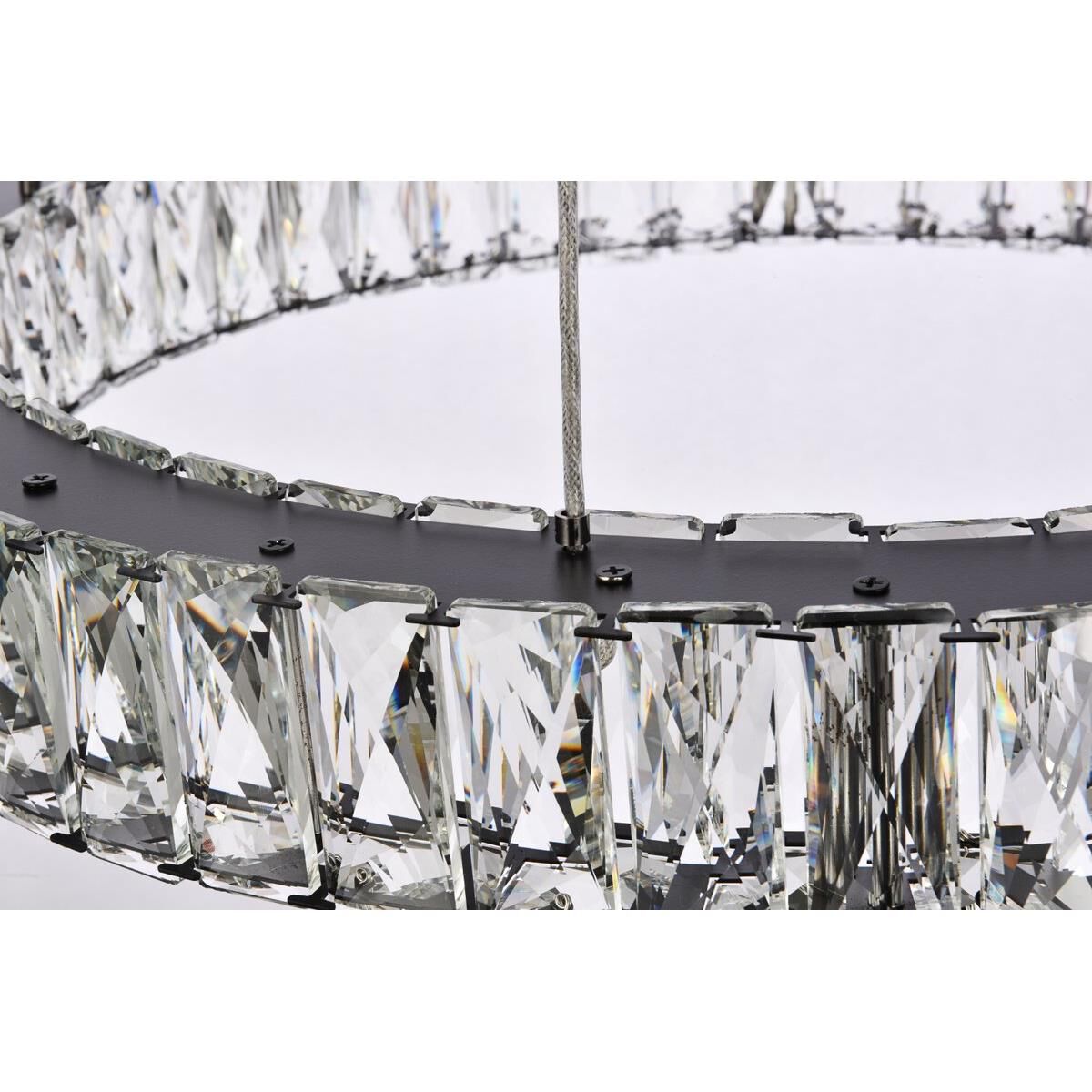 Shown in Black finish and Clear Royal Cut crystal