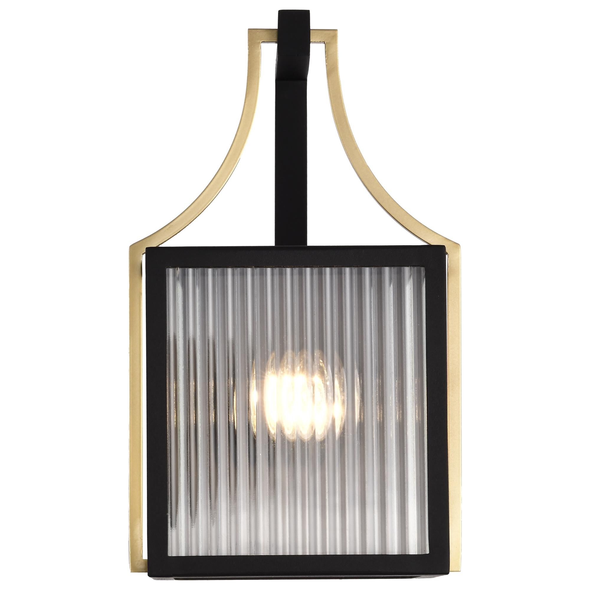 Shown in Black and Gold finish and Clear glass