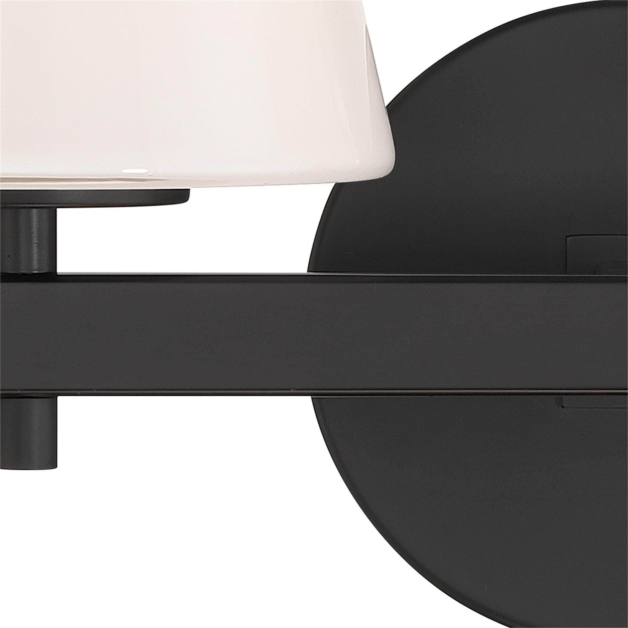 Shown in Black finish and Glass shade