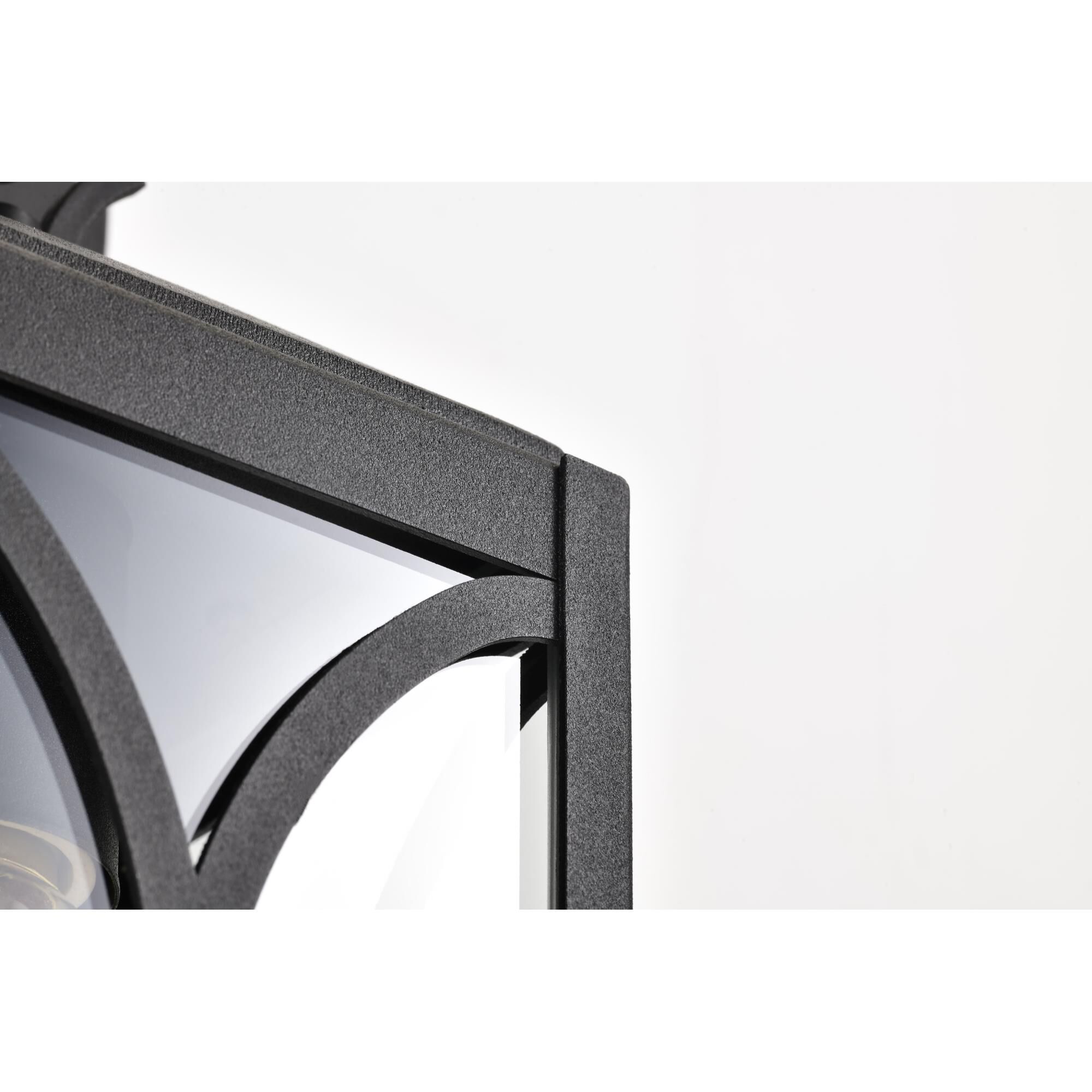 Shown in Matte Black finish and Clear glass