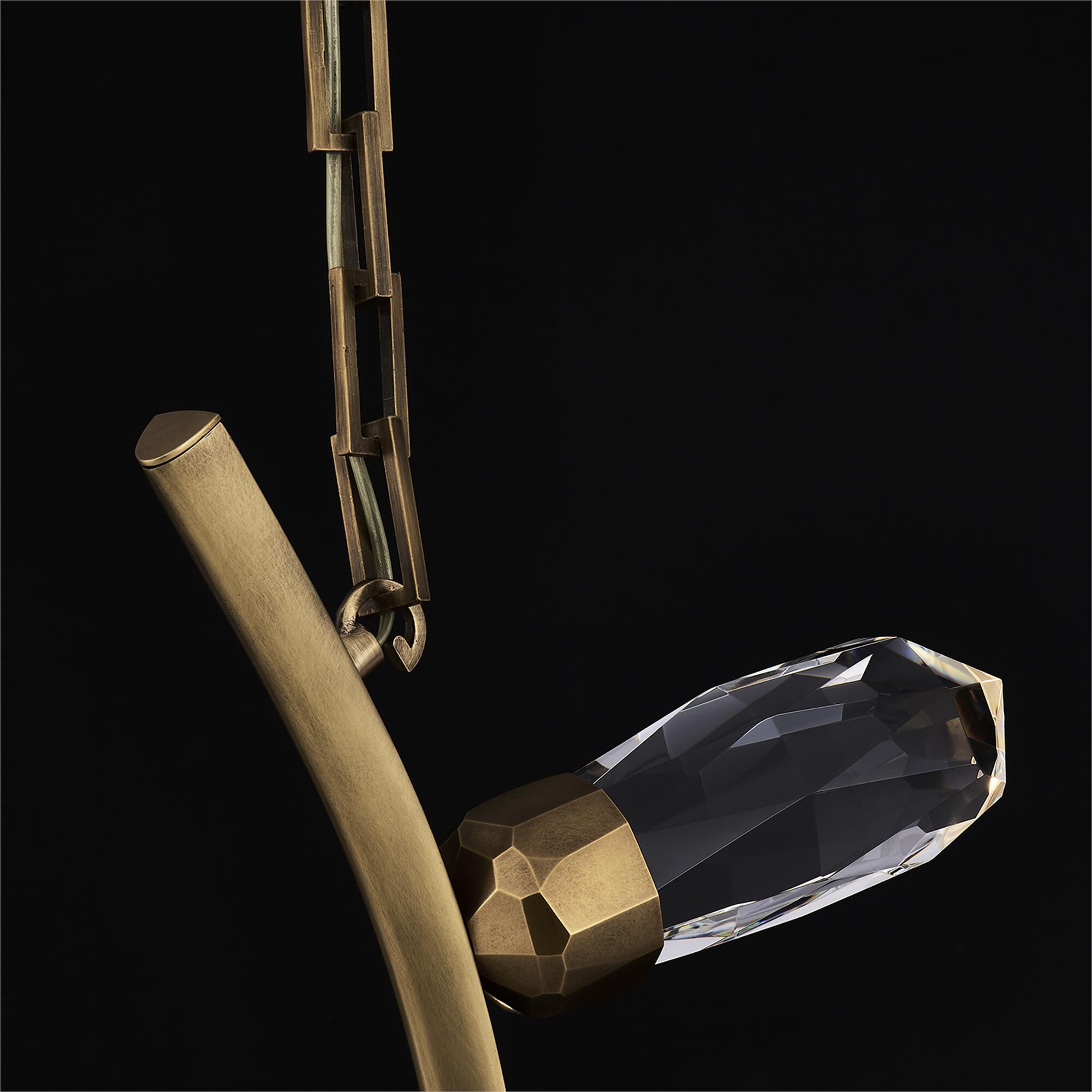 Shown in True Brass finish and Firenze Clear crystal