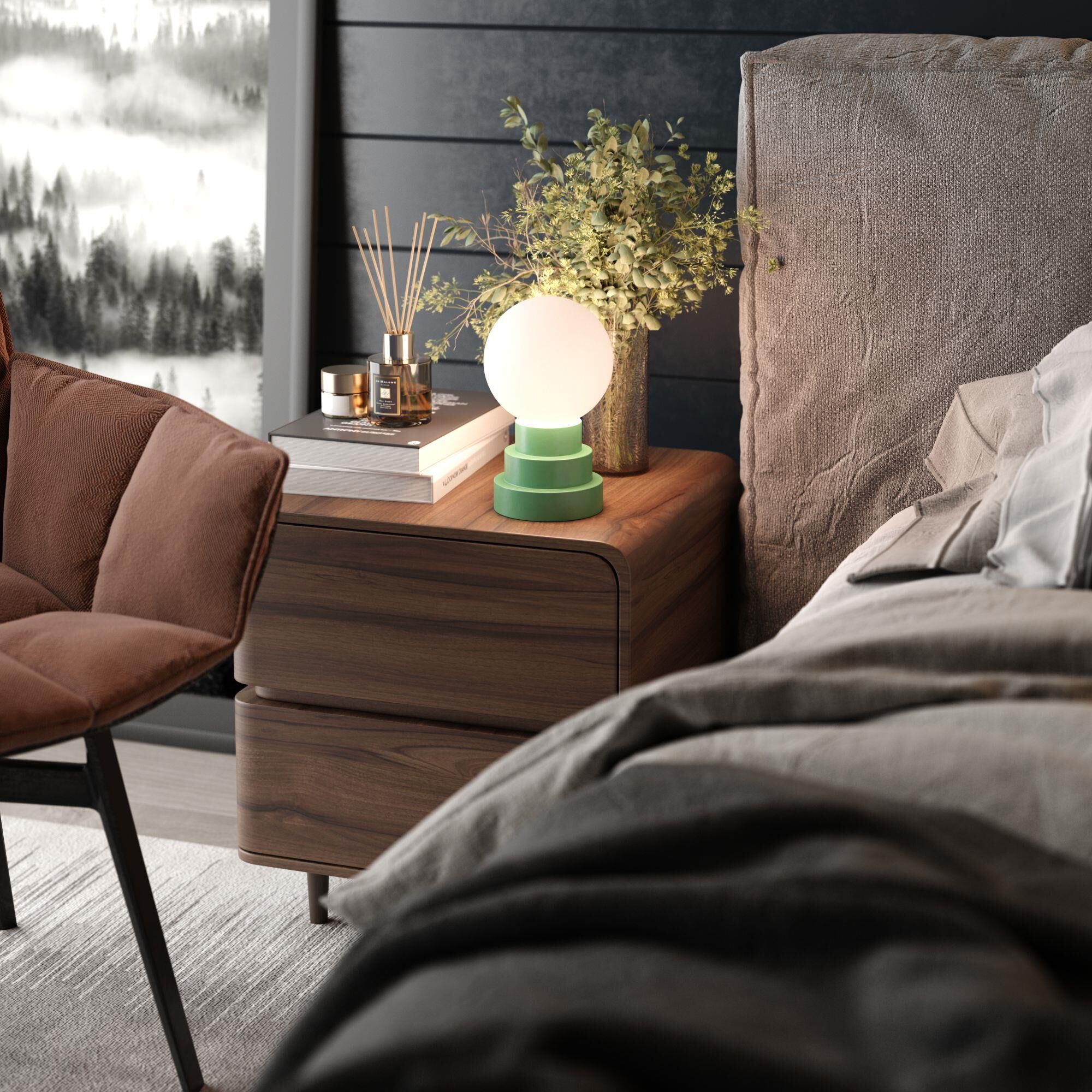 Shown in Moss finish