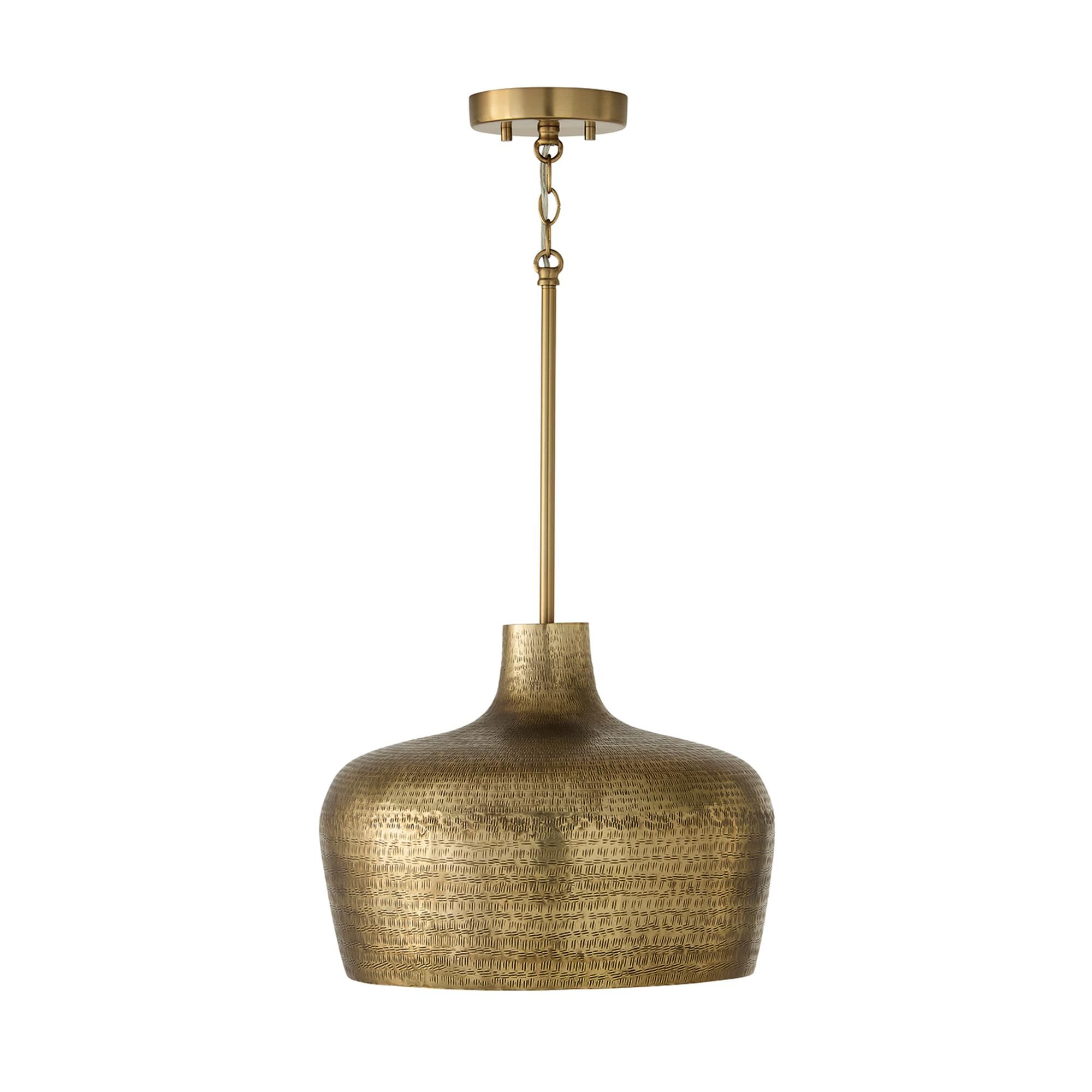 Shown in Tibetan Hammered Brass finish