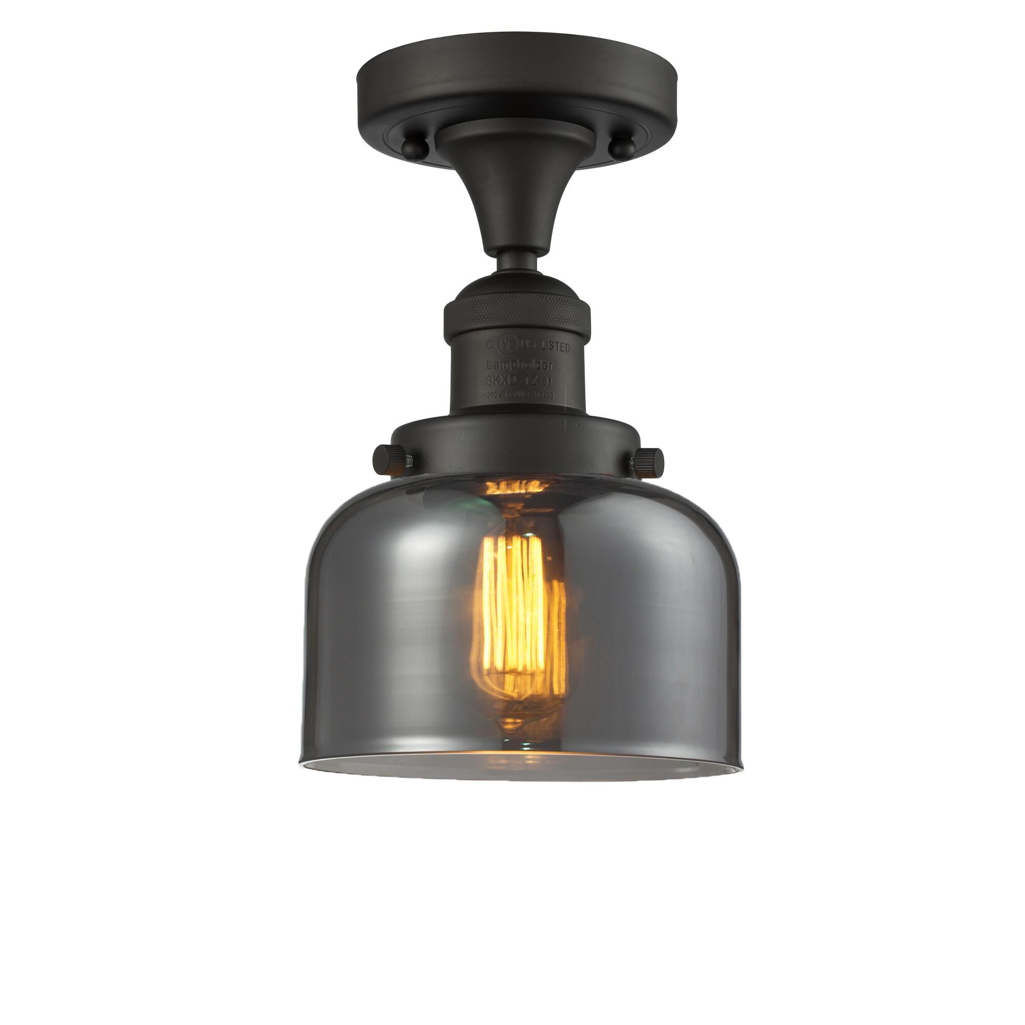 Bruno Marashlian Large Bell 8 Inch 1 Light Semi Flush Mount by Innovations Lighting