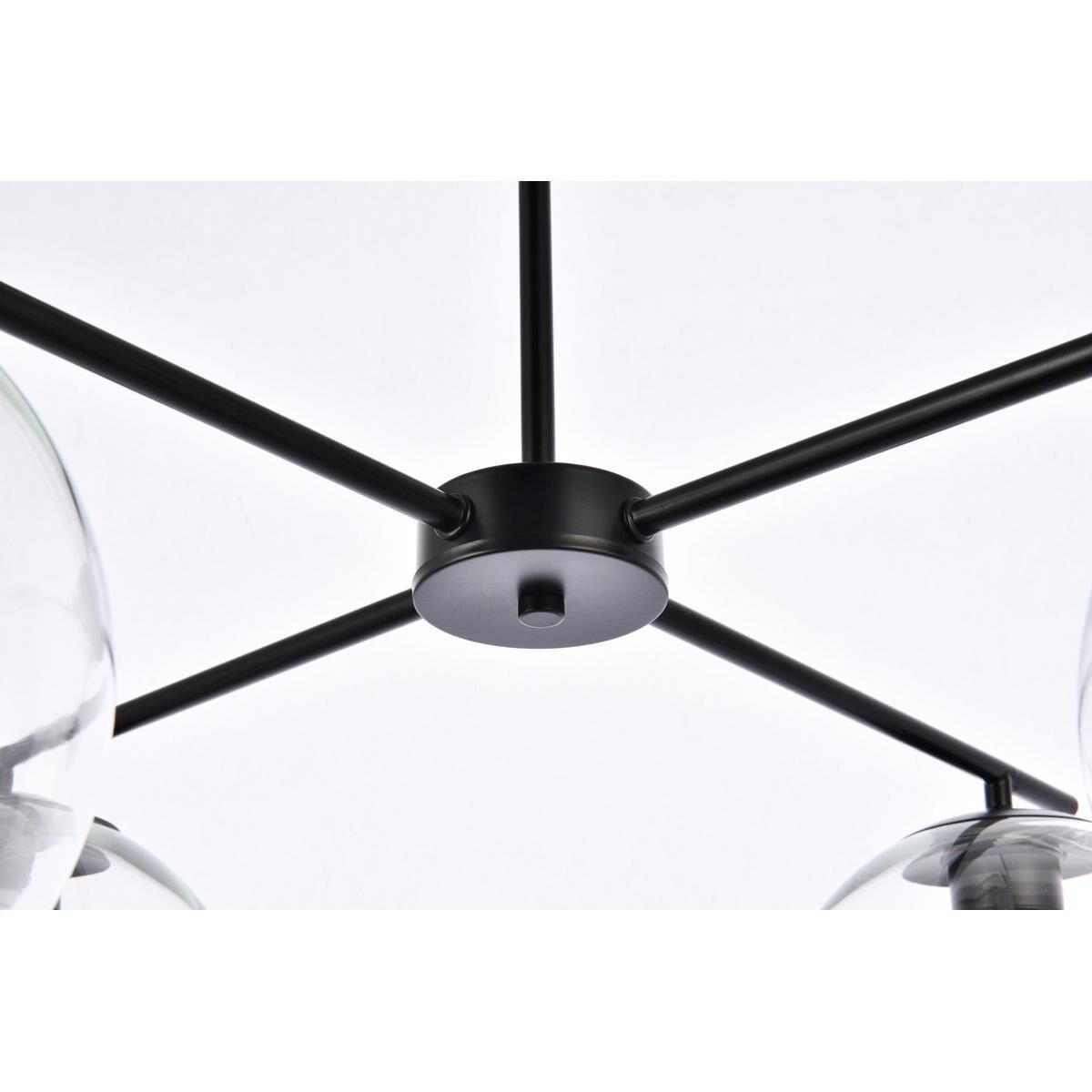 Shown in Black finish and Clear glass