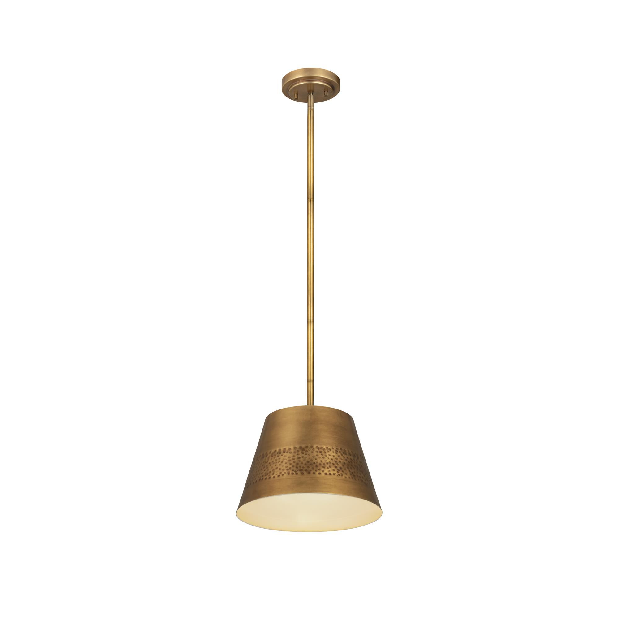 Shown in Rubbed Brass finish and Iron glass and Iron shade