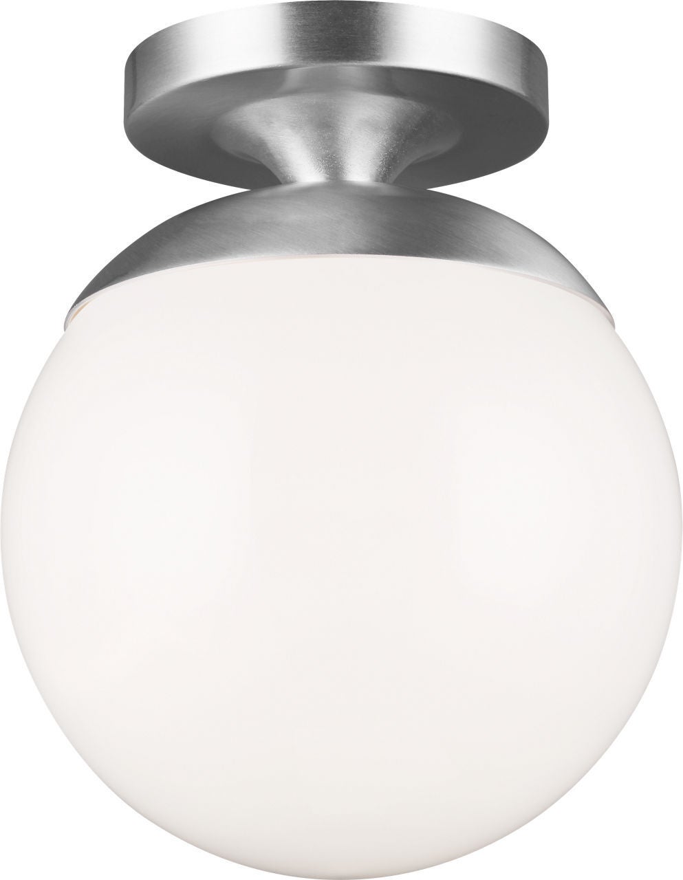 Shown in Satin Aluminum finish and Smooth White glass