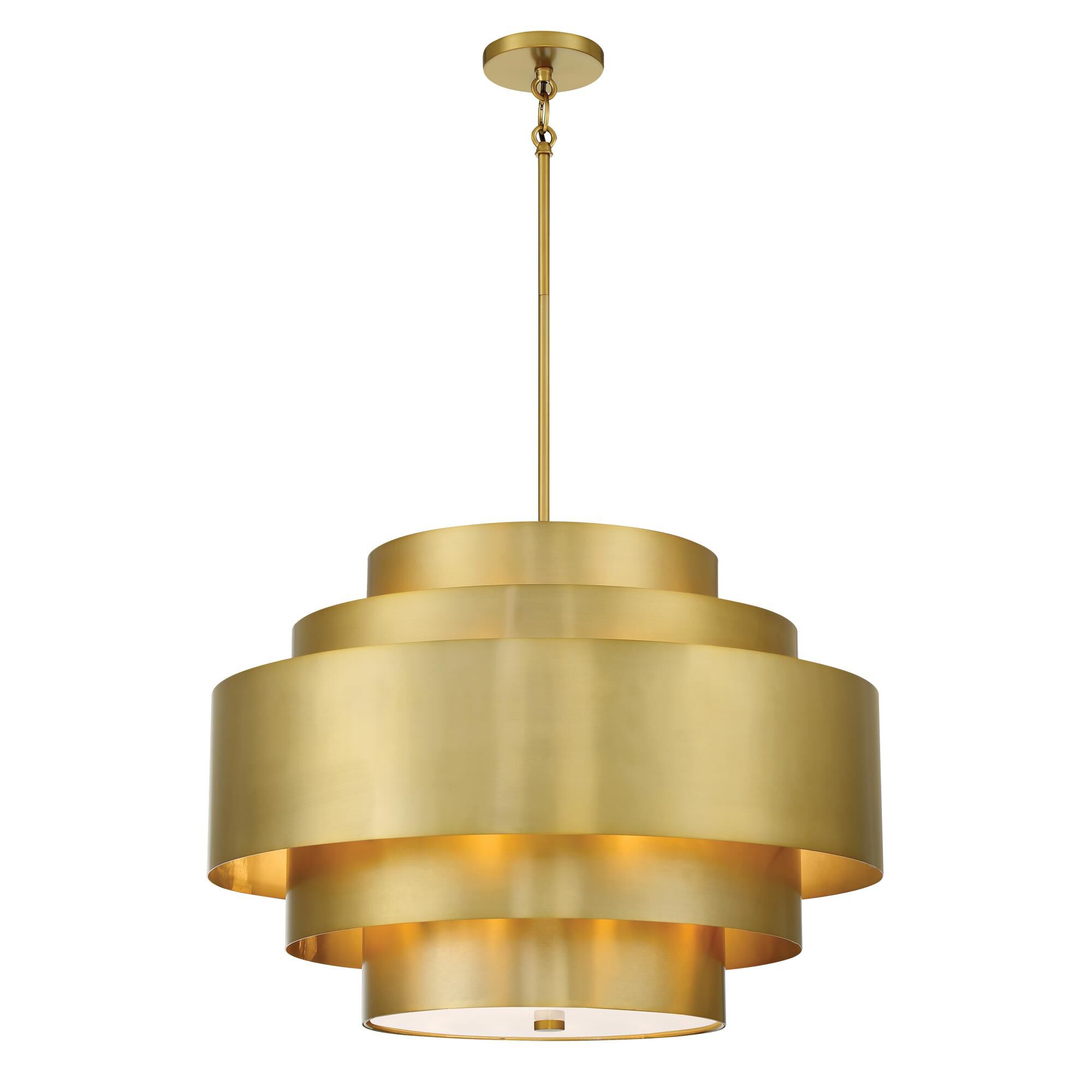 Shown in Soft Brass finish and Soft Brass shade