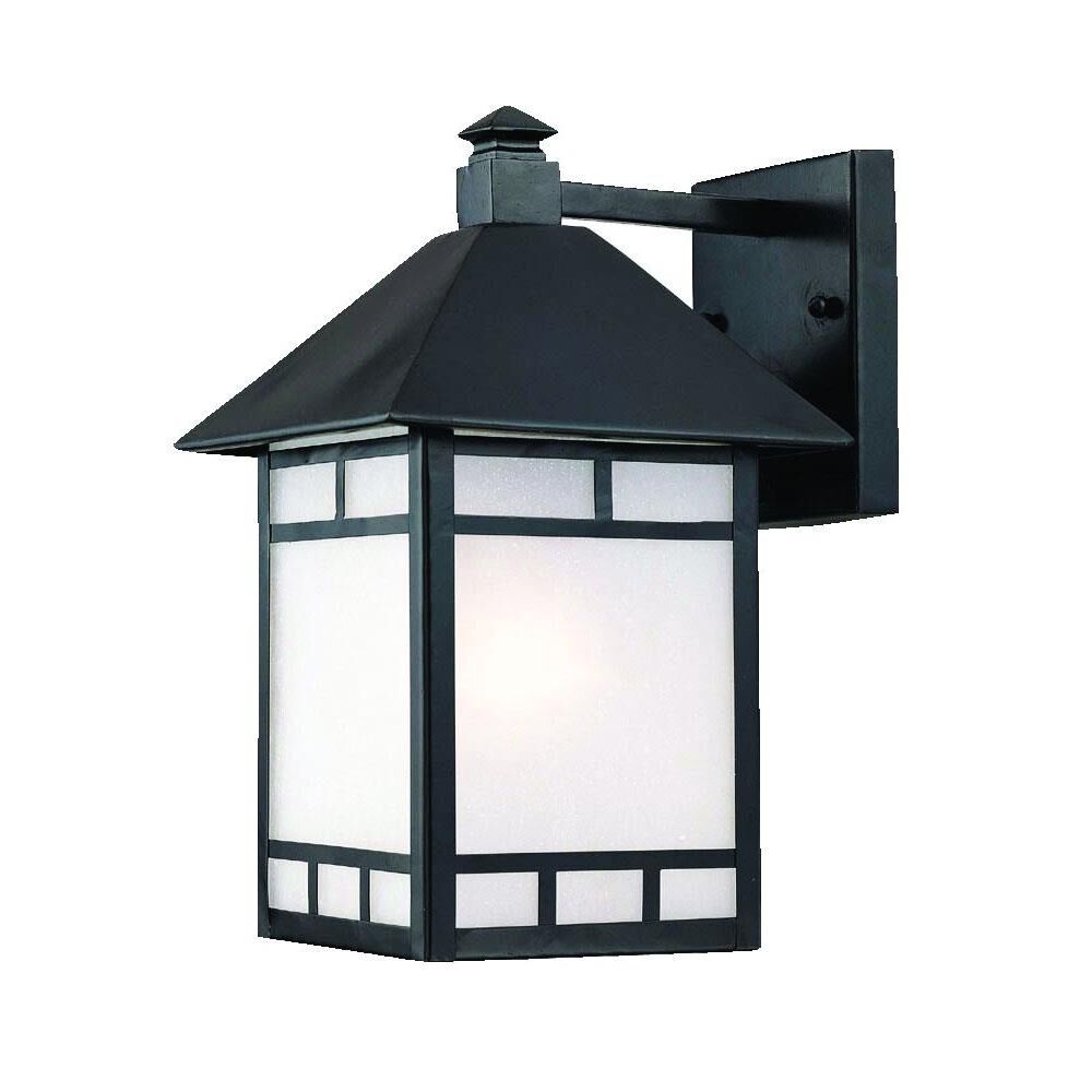 Shown in Matte Black finish and Frosted glass and Frosted Glass Panes shade