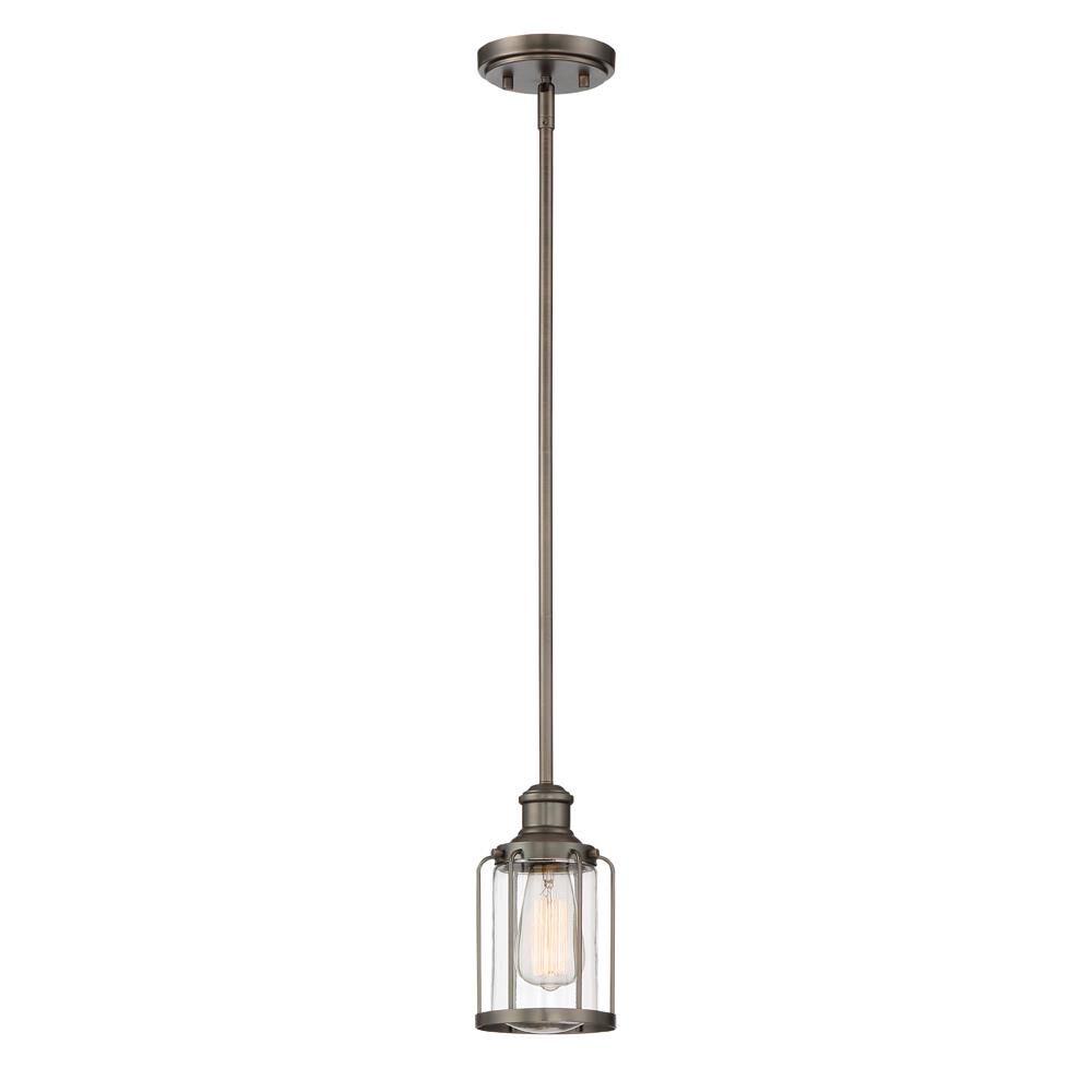 Shown in Satin Copper Bronze finish and Clear glass and Clear Glass shade
