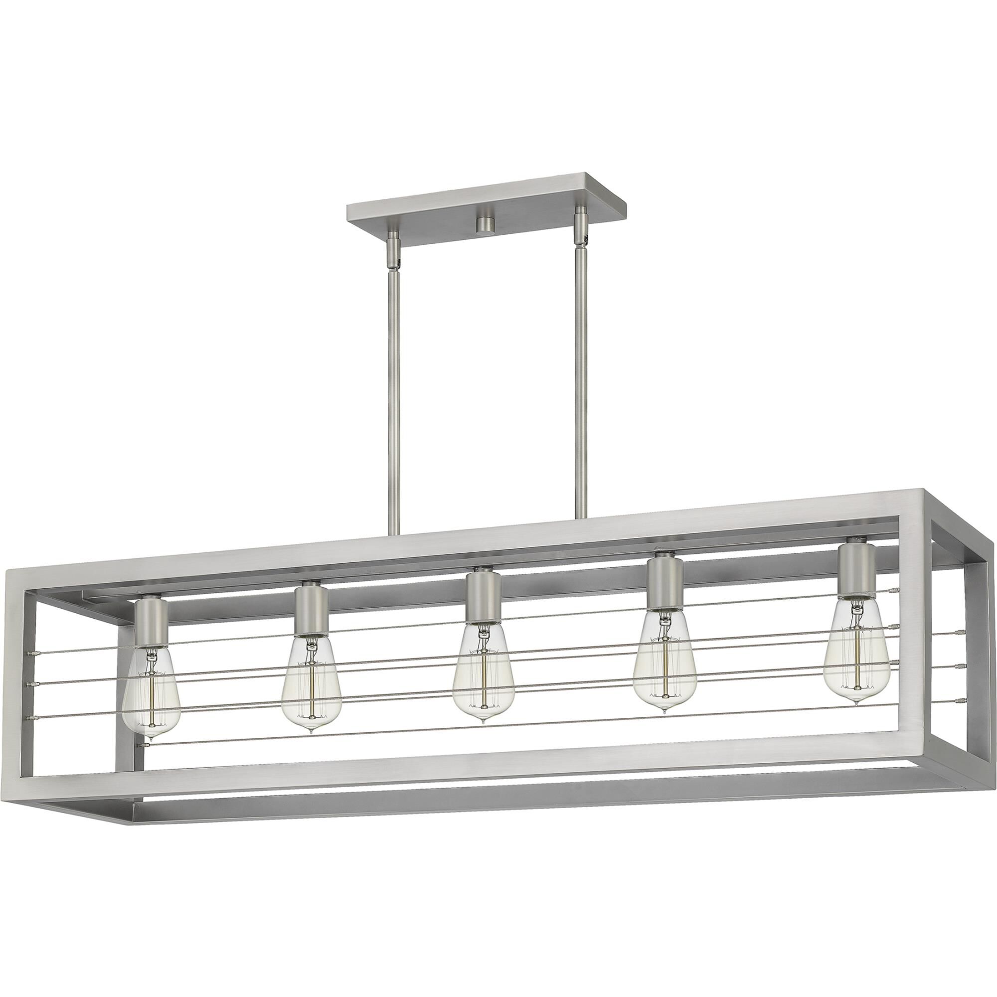 40 Inch 5 Light Linear Suspension Light by Quoizel