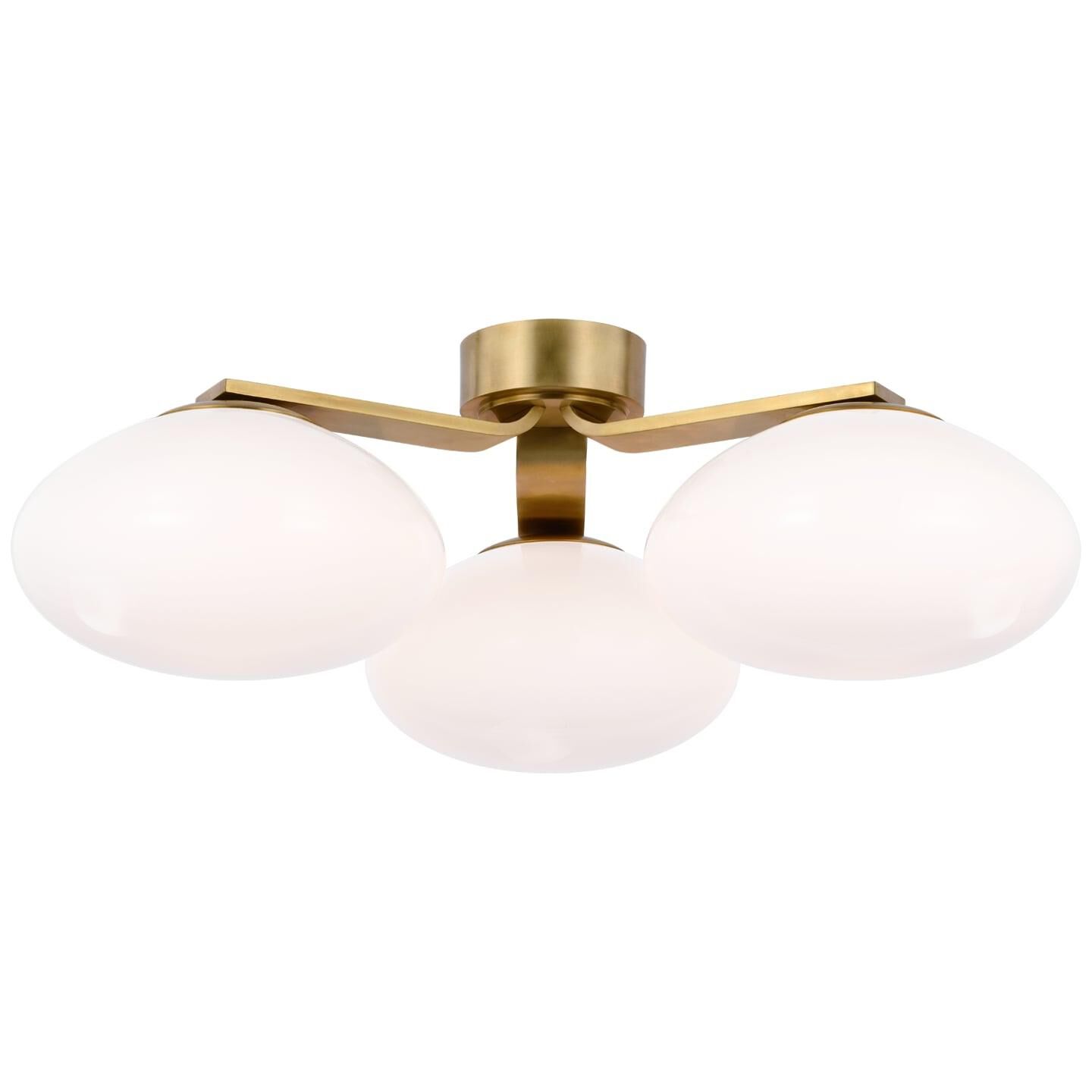 Champalimaud Marisol 26 Inch 3 Light LED Semi Flush Mount by Visual Comfort Signature Collection
