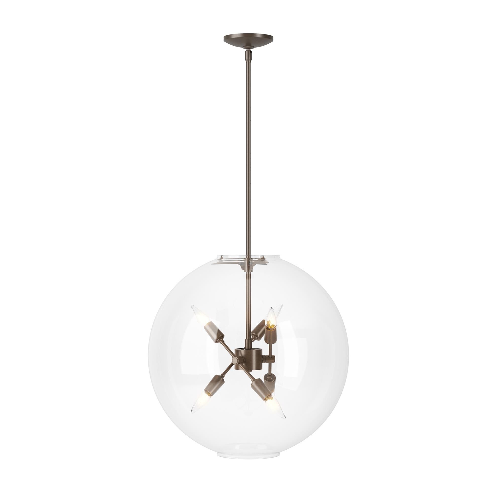 Shown in Bronze finish and Clear glass