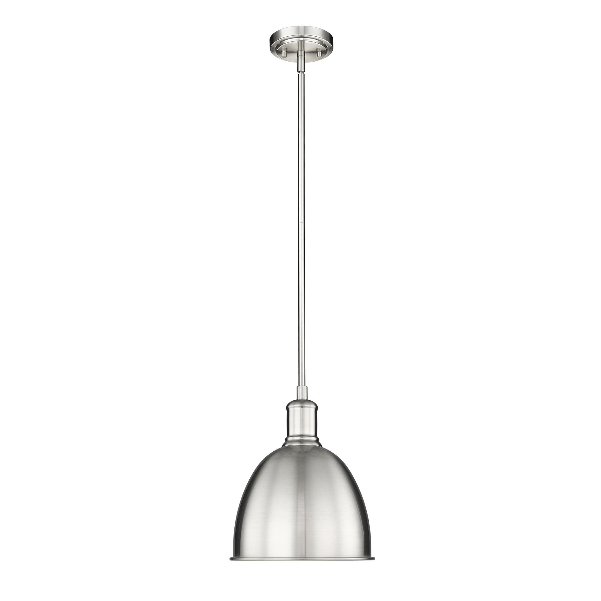 Shown in Brushed Nickel finish and Brushed Nickel shade