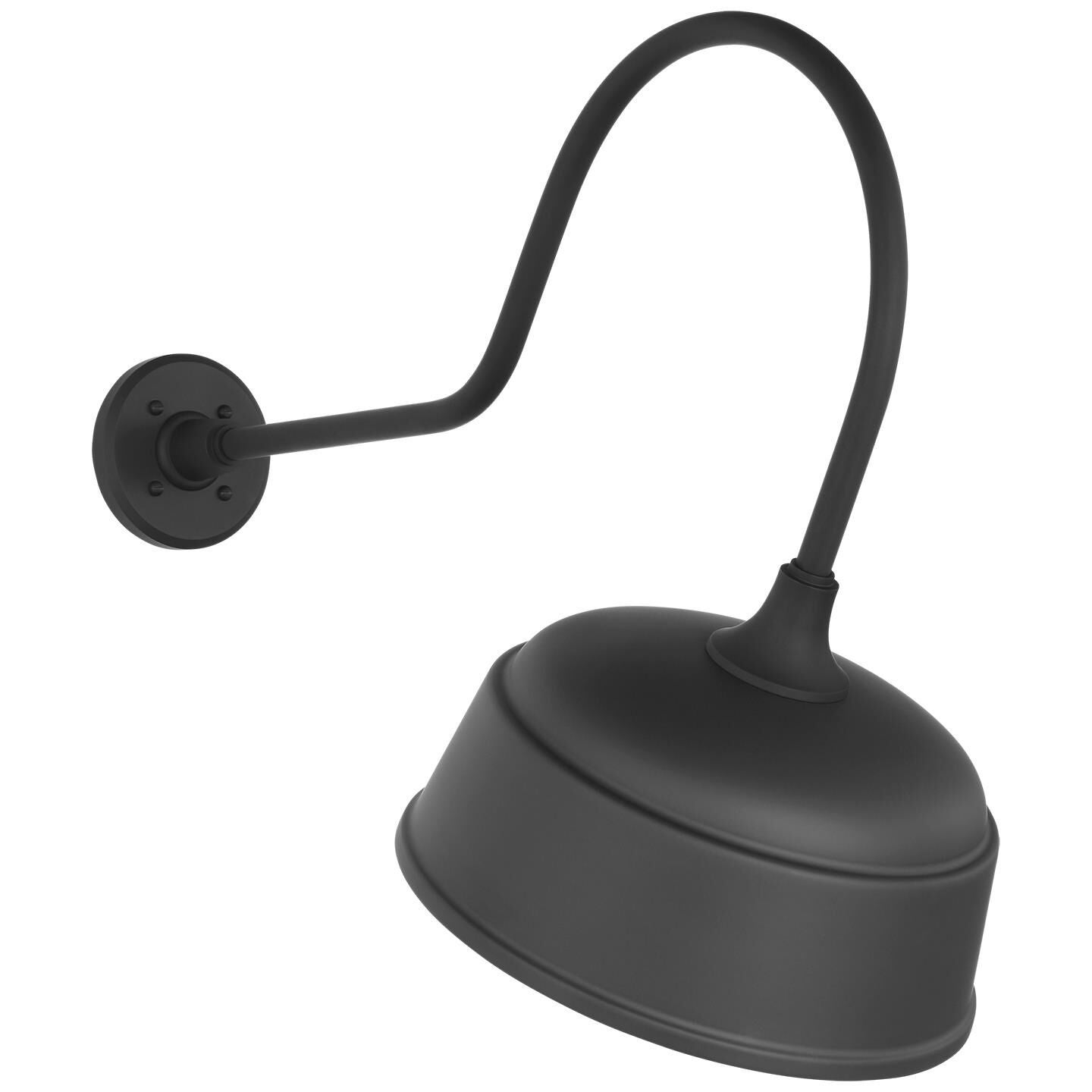 Shown in Matte Black finish and Black shade