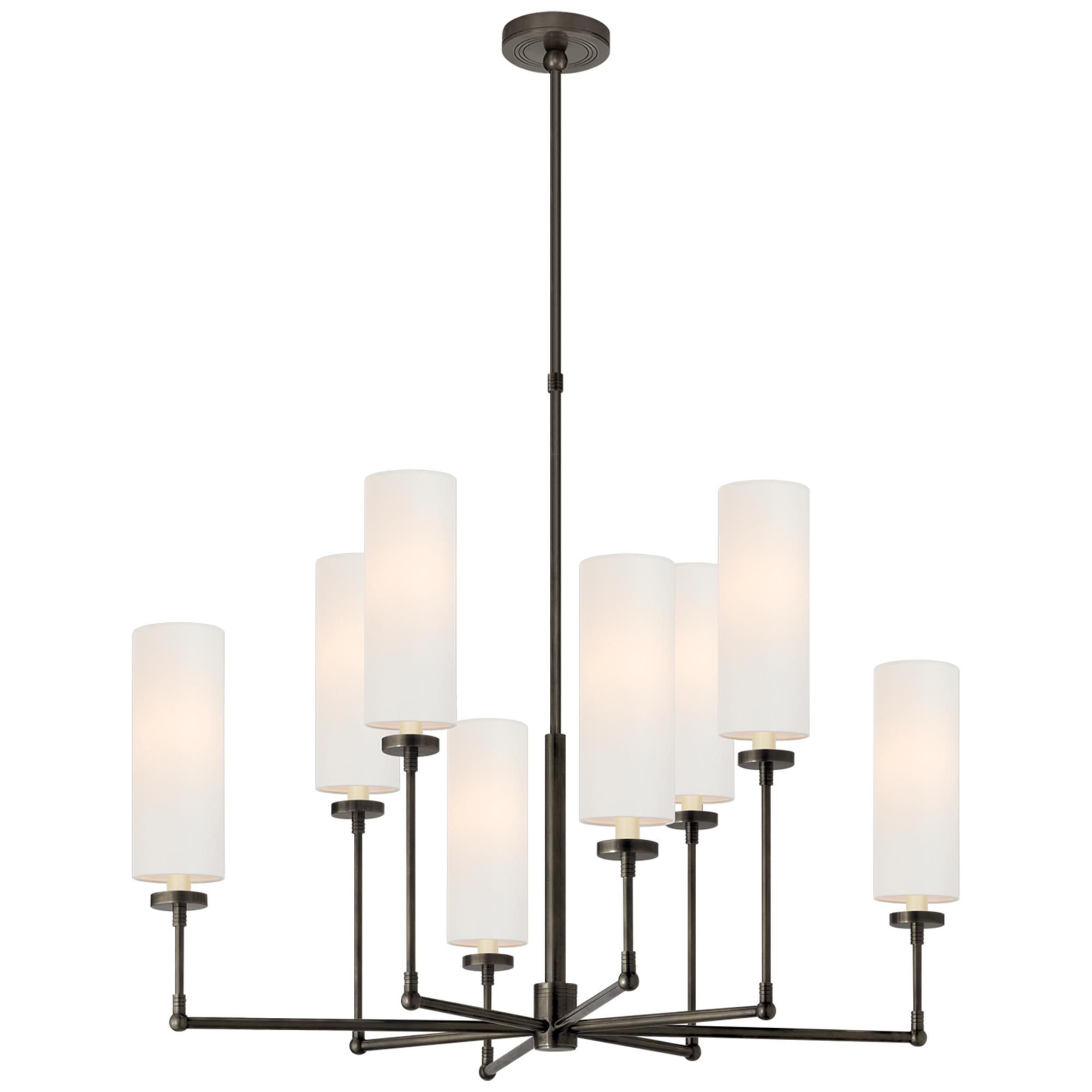 Shown in Bronze finish and Linen shade