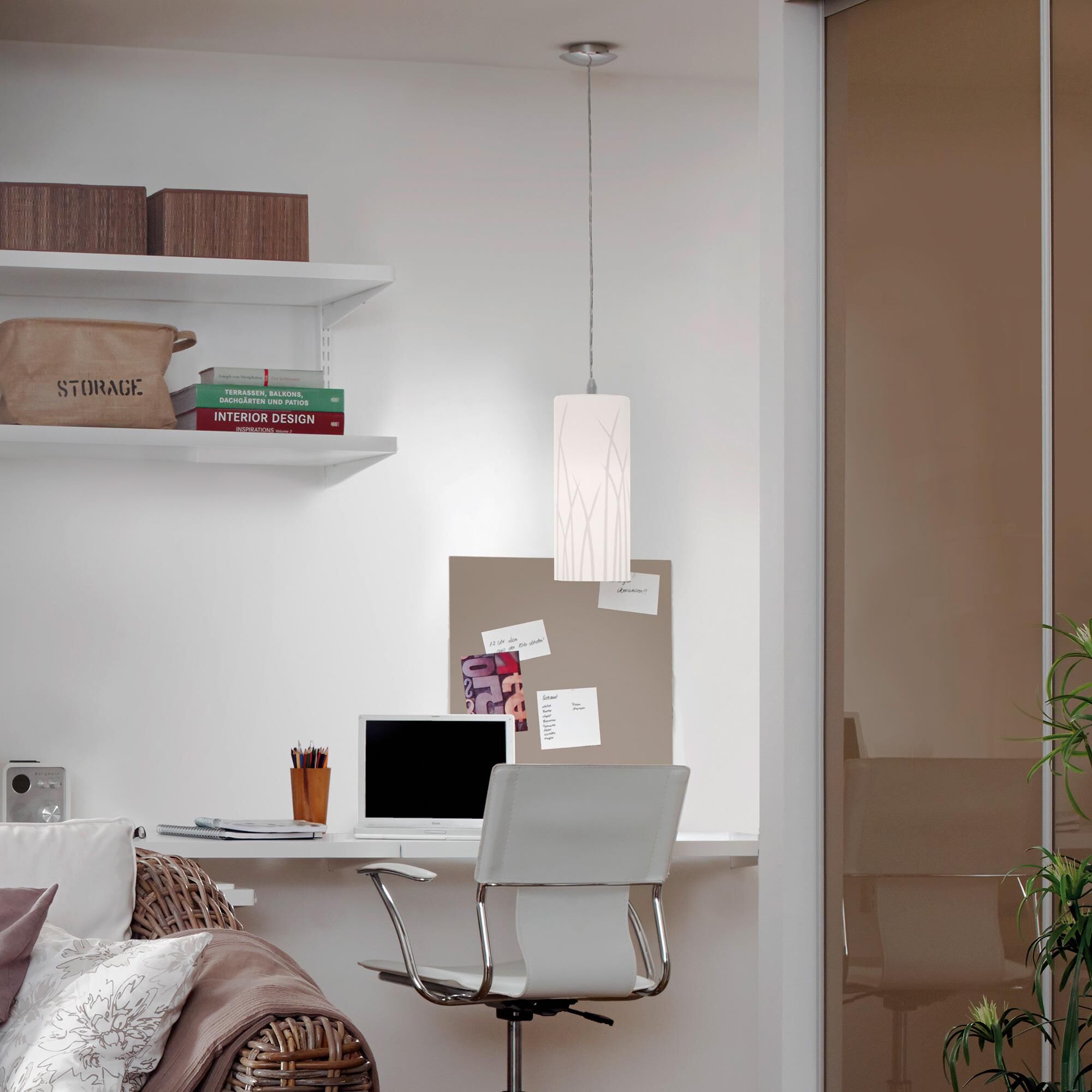 Shown in White/Chrome finish and White and Chrome Dcor glass