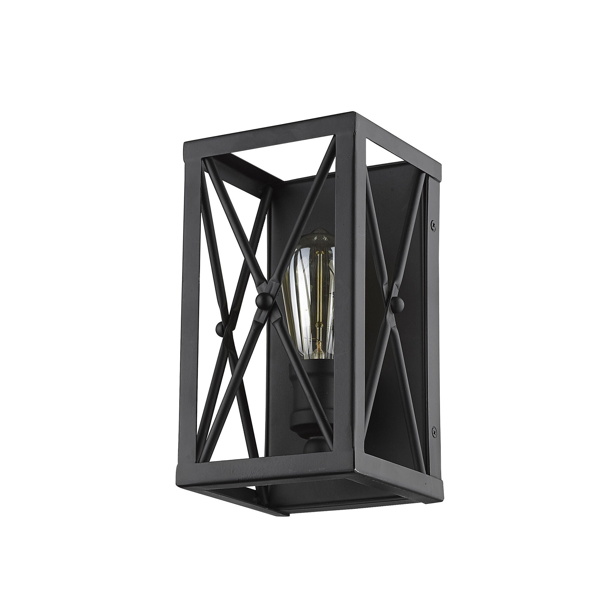 Shown in Matte Black finish and -- glass and -- shade