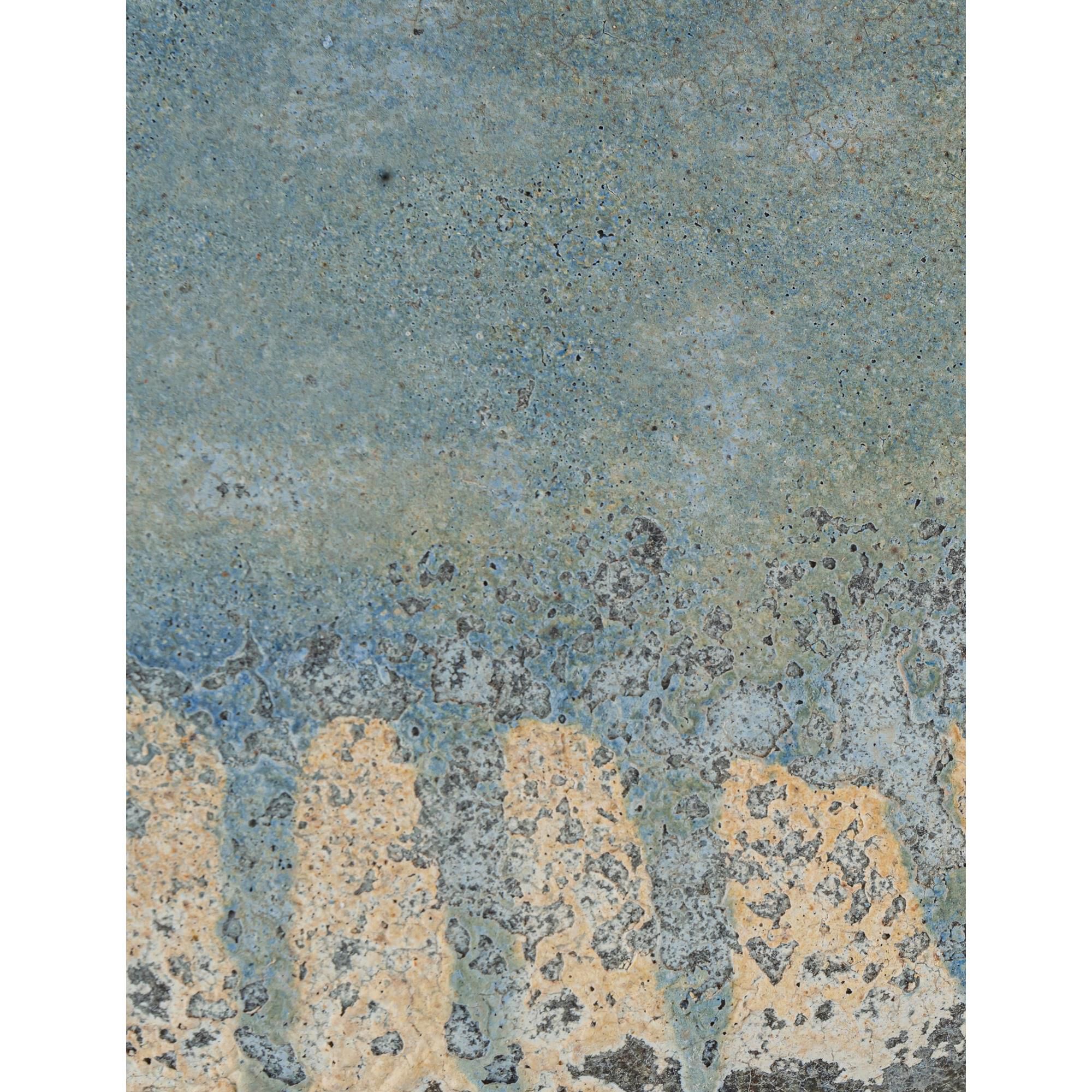 Shown in Antique Blue Drip finish and Natural Linen shade