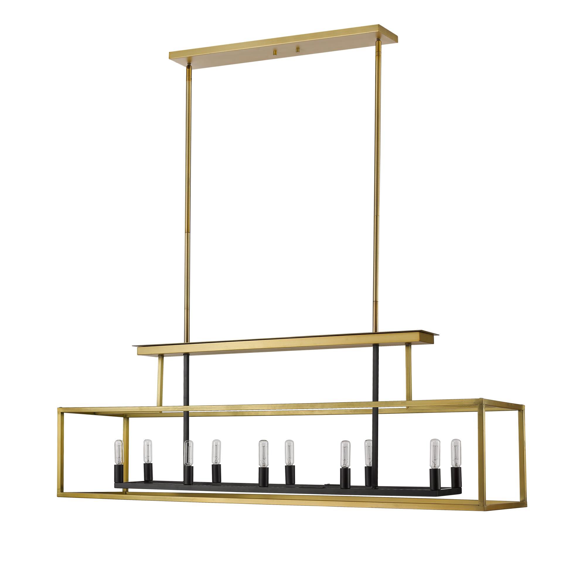 Quadra 50 Inch 10 Light Linear Suspension Light by Z-Lite