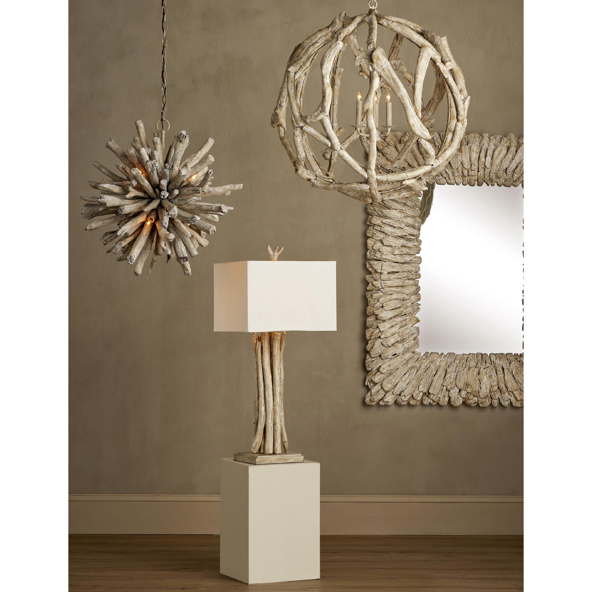 Shown in Whitewashed Driftwood and Mirror finish