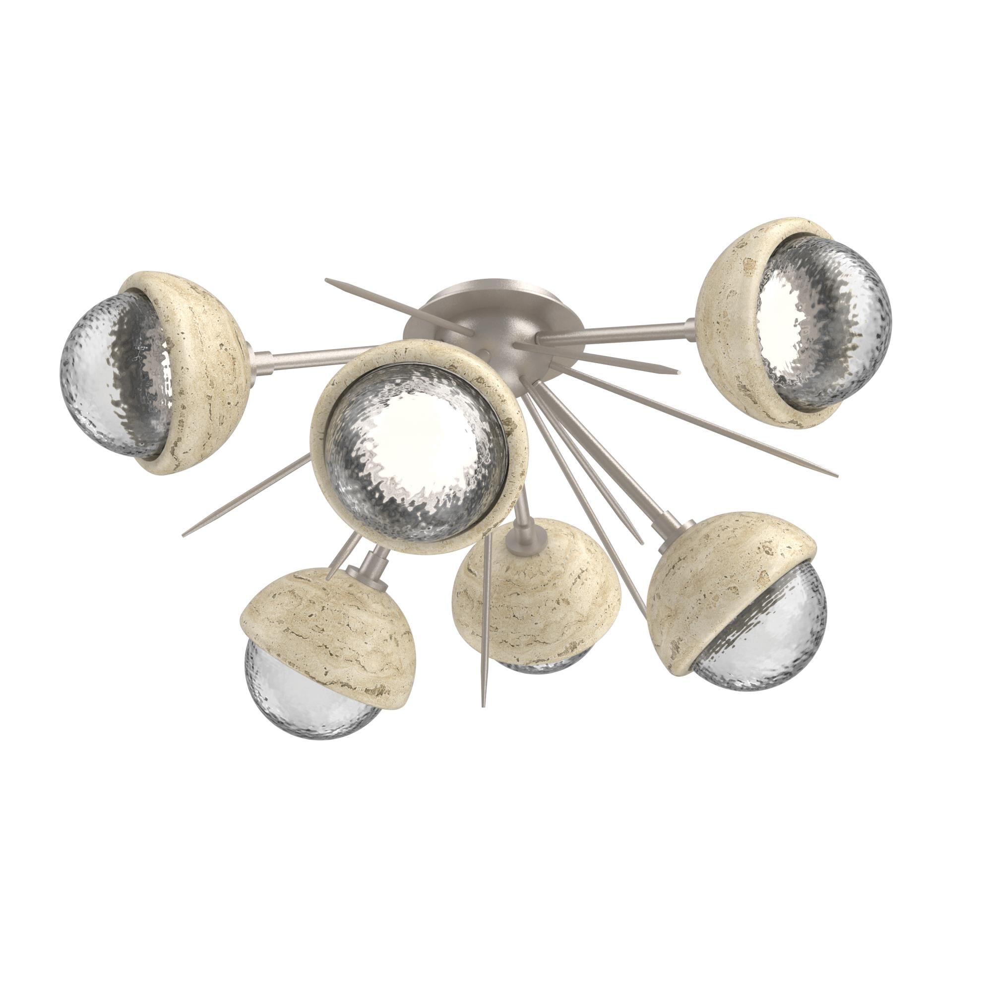 Levi Wilson Cabochon 28 Inch Semi Flush Mount by Hammerton Studio