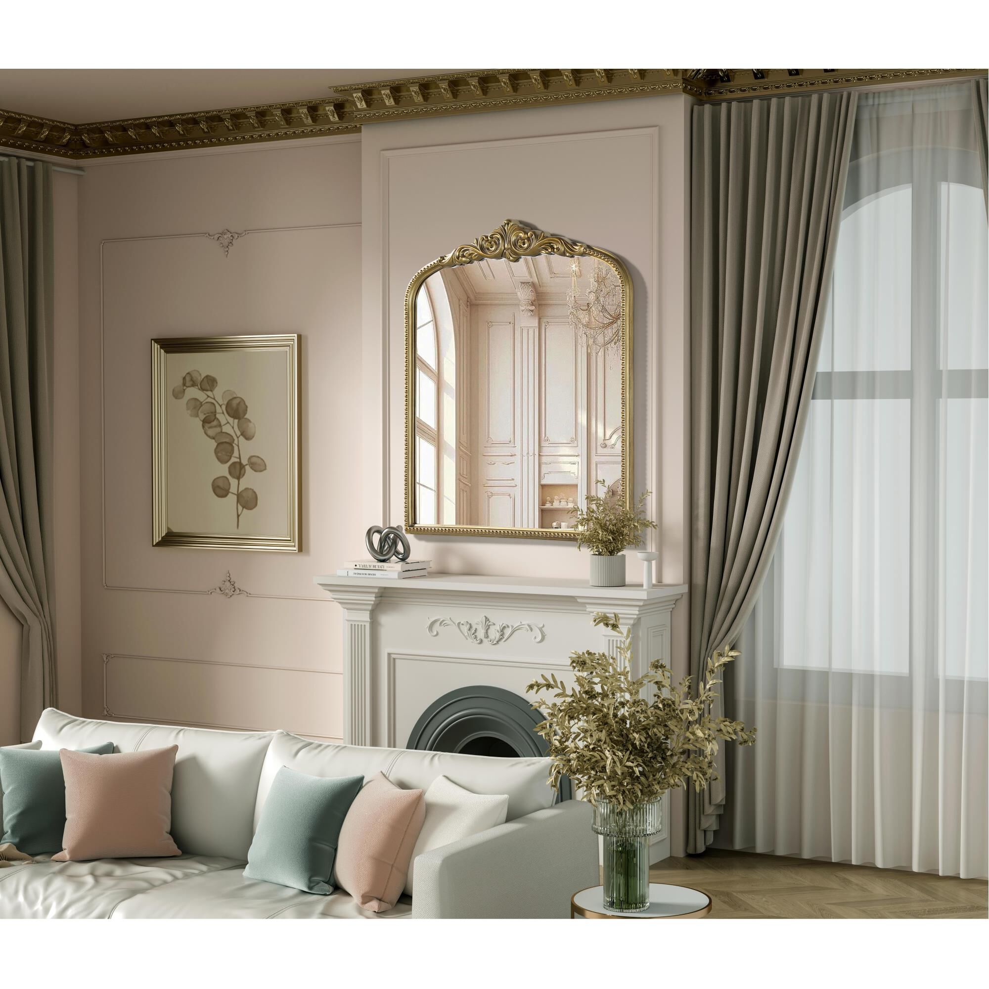 Naomi 42 Inch Decorative Mirror by Elegant Decor