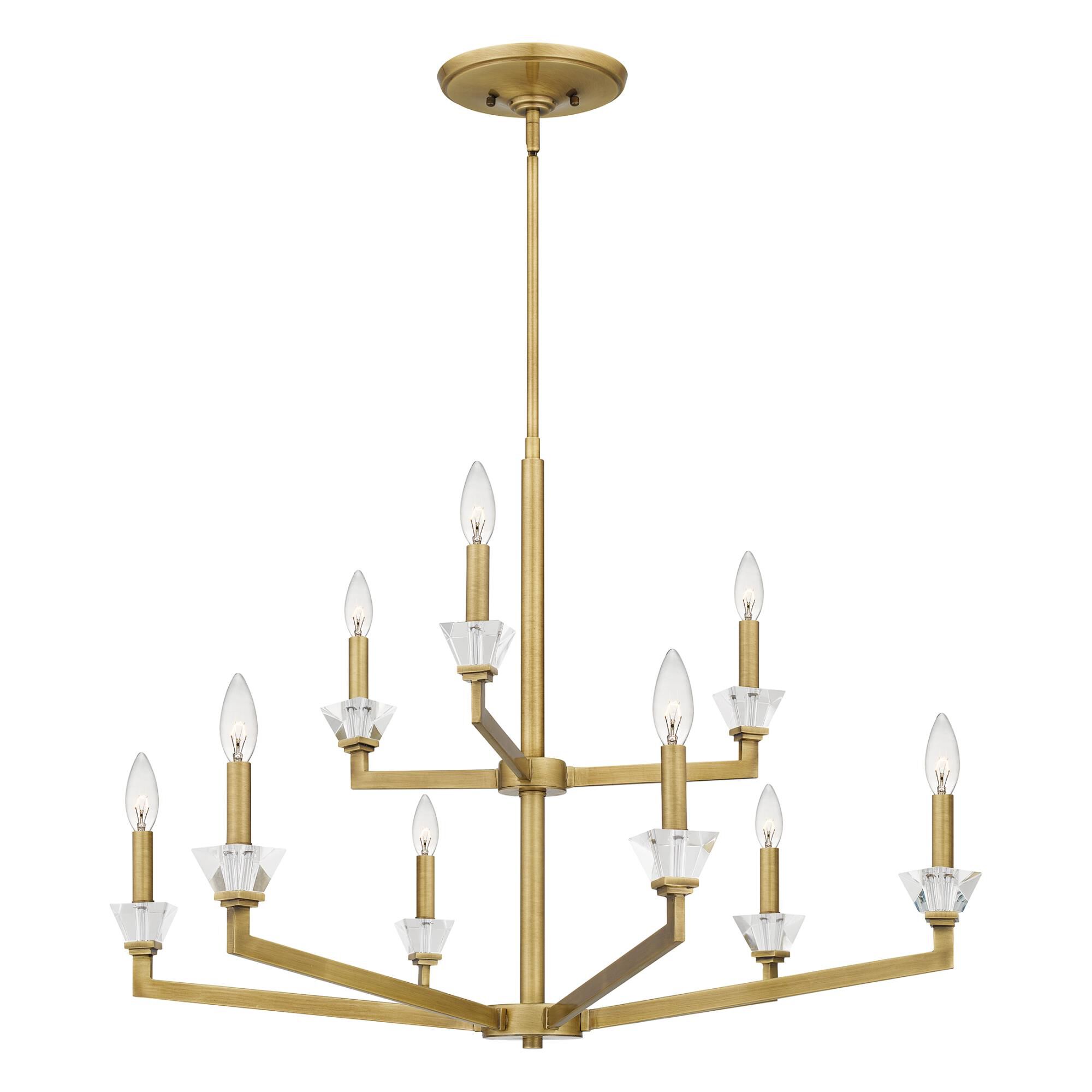 Lottie 34 Inch 9 Light Chandelier by Quoizel